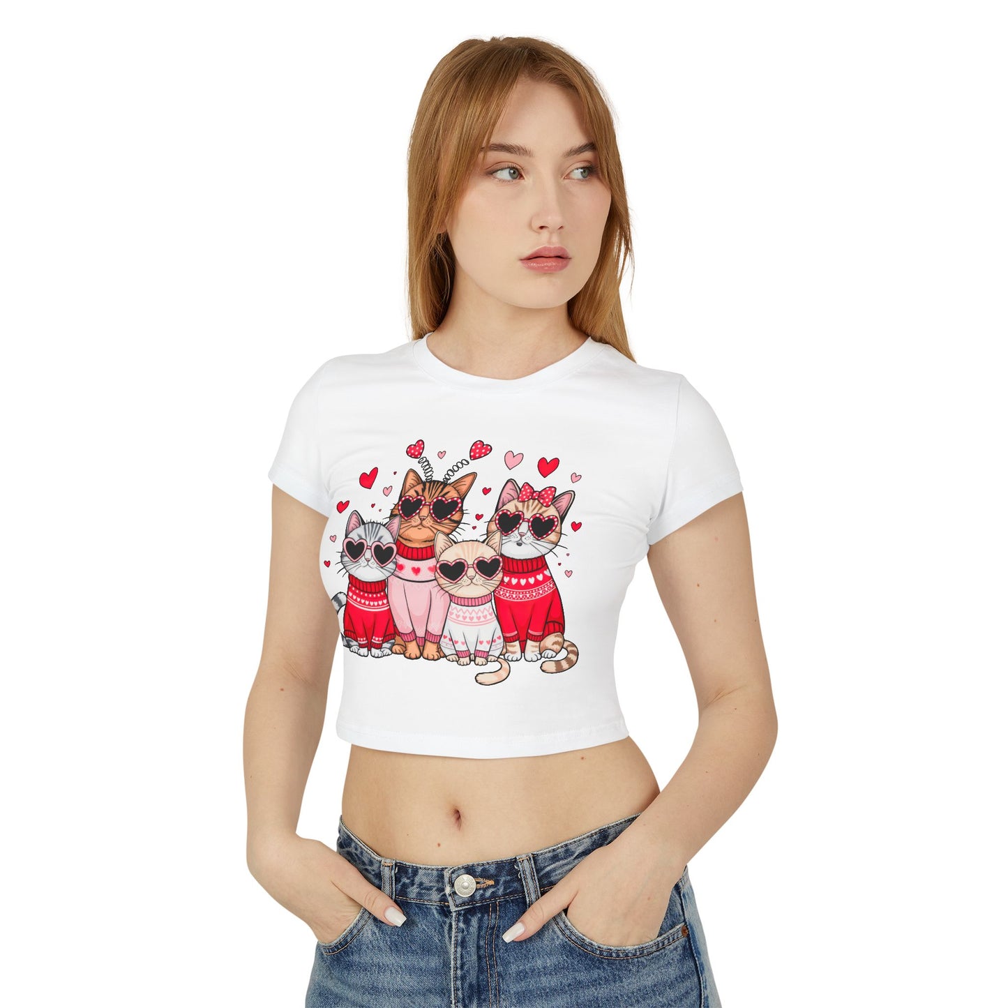 Princess Grace Cute Cat Love Women's Baby Tee Perfect Gift for Cat Lovers