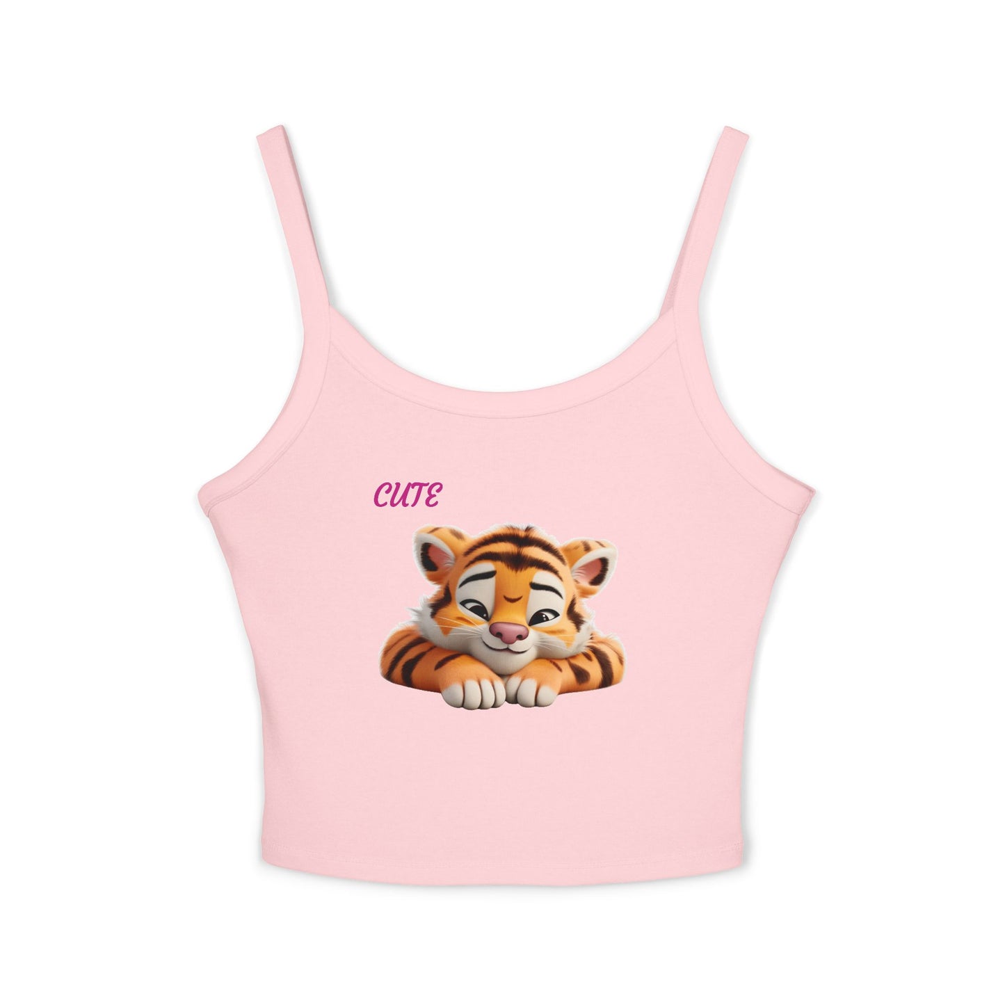 Princess Grace Cute Tiger Print Women's Spaghetti Strap Tank Top Summer Style