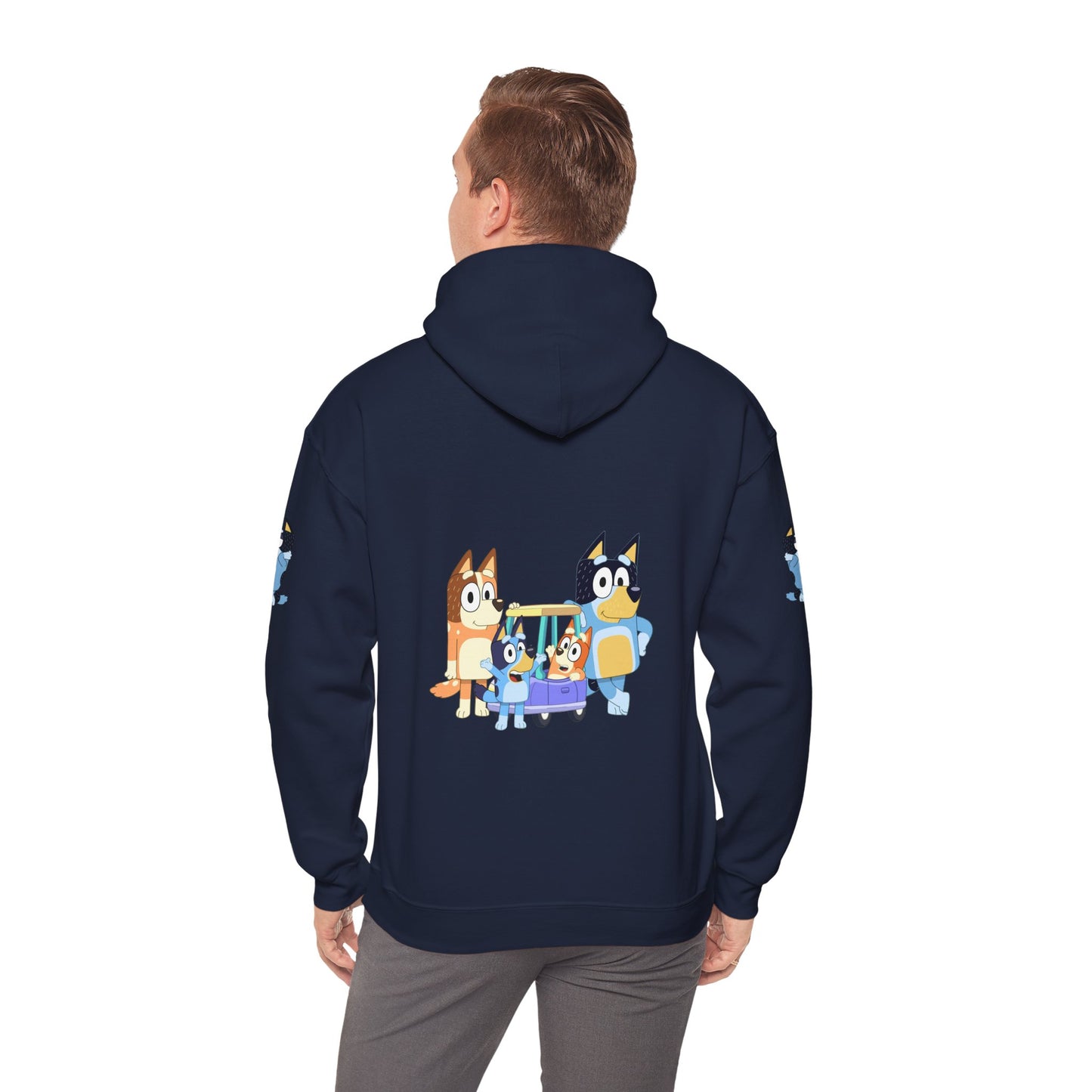 Princess Grace Bluey Fun Family Cartoon Hoodie - Unisex Heavy Blend with Playful Characters