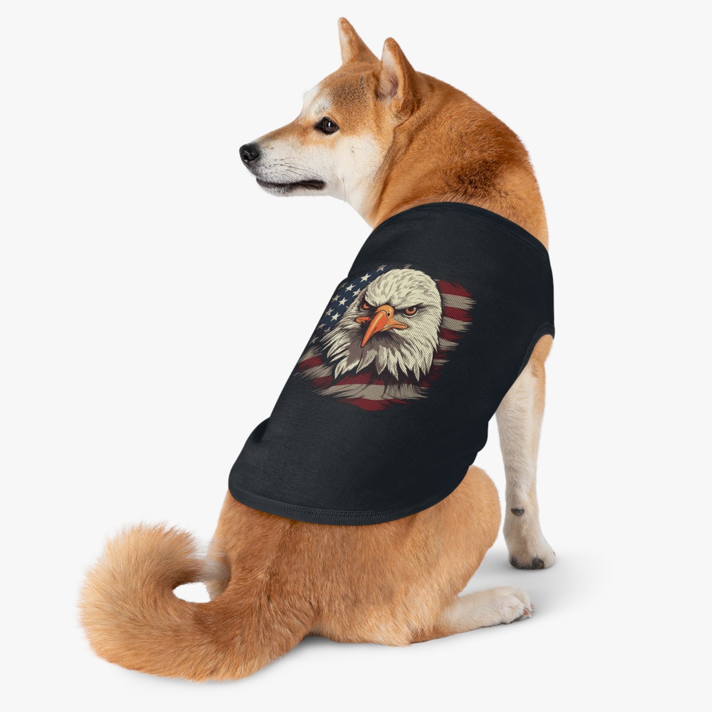 Princess Grace Patriotic Eagle Pet Tank Top USA Flag Design
