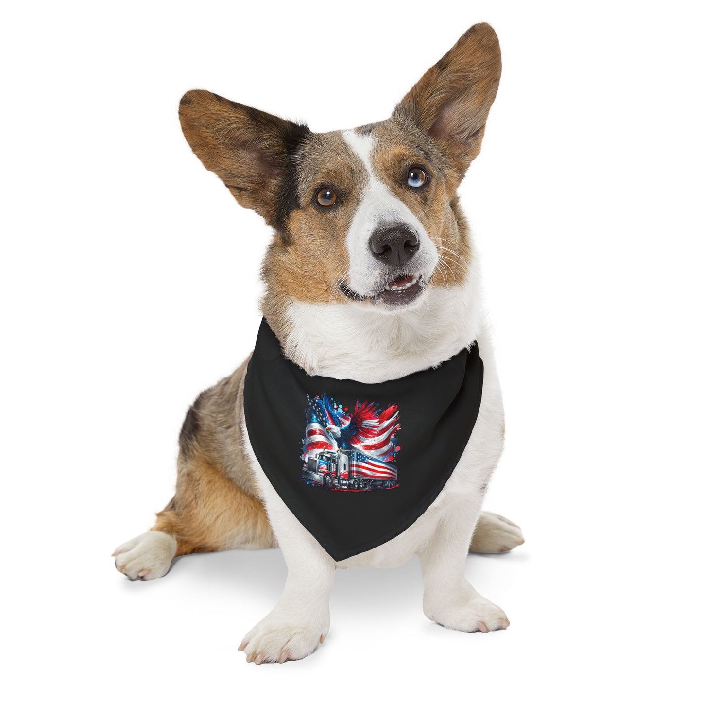 Princess Grace Patriotic Pet Bandana Collar USA Flag Design for Dogs