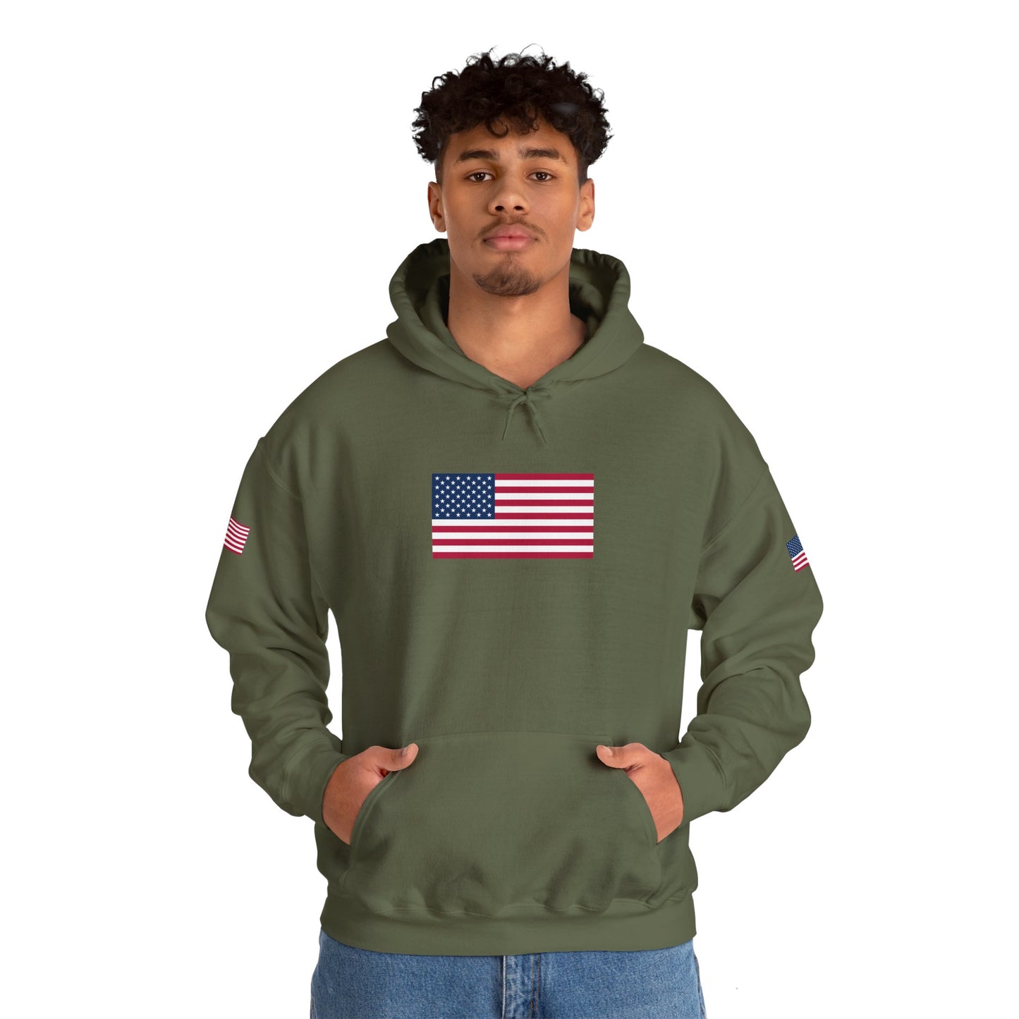 Princess Grace Patriotic American Flag Hoodie Unisex Heavy Blend Sweatshirt