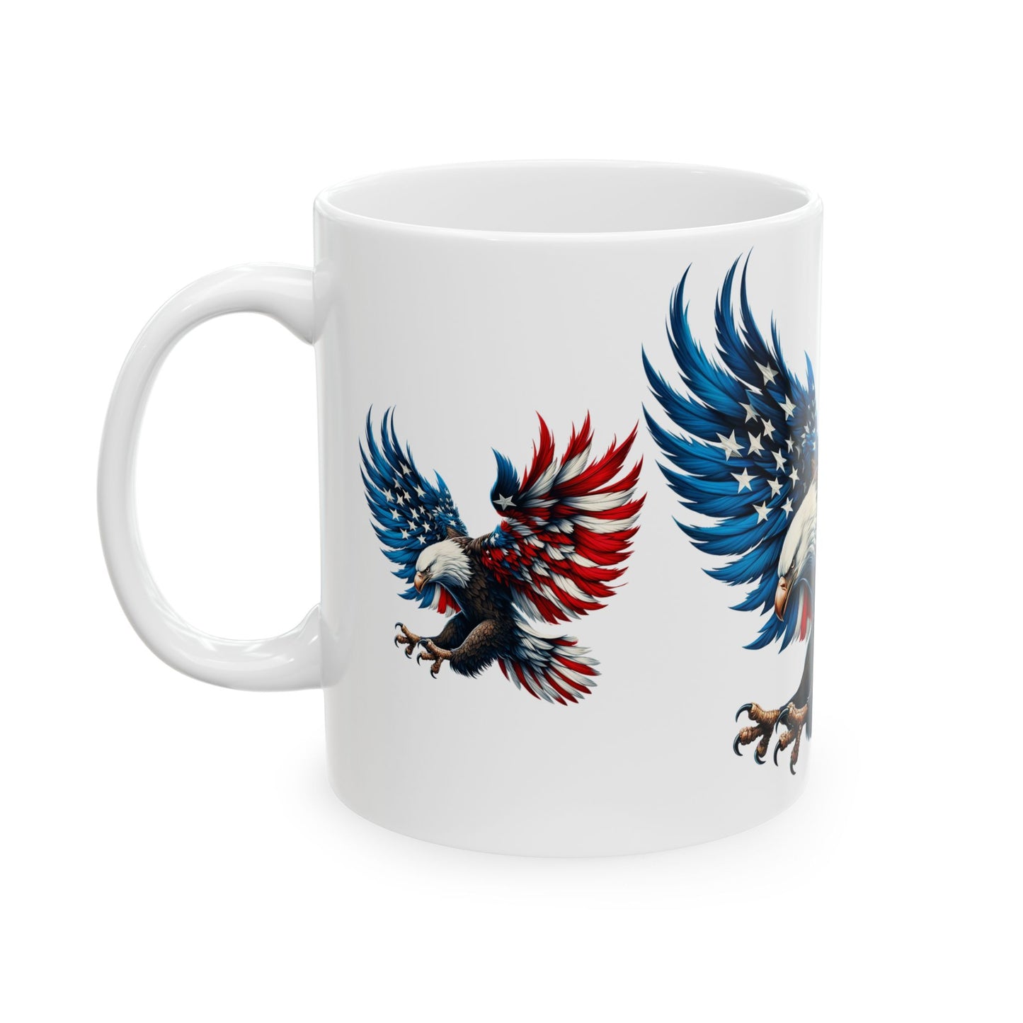 Princess Grace Patriotic Eagle Ceramic Mug 11oz & 15oz Perfect for Independence Day