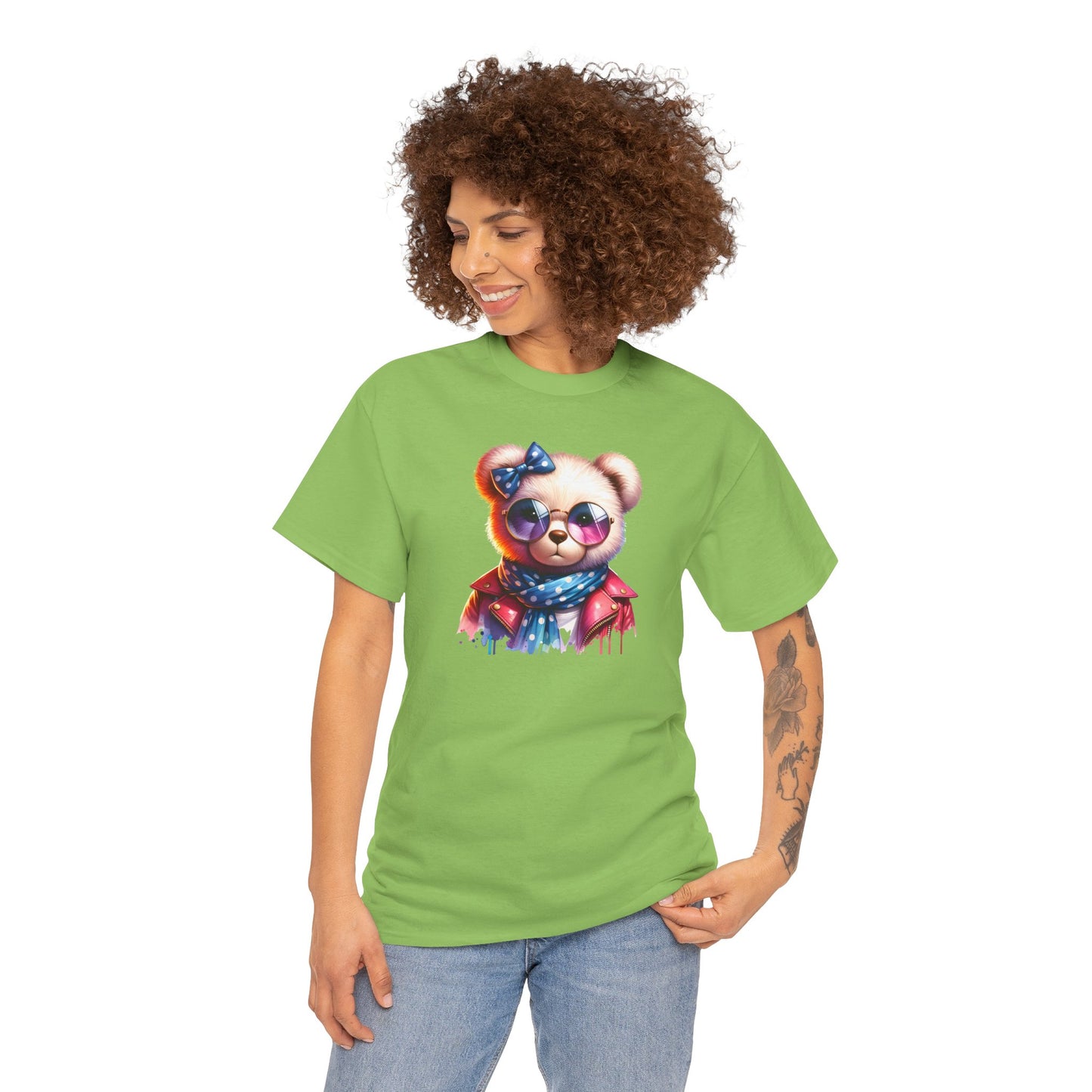 Princess Grace Cool Bear Graphic Unisex Heavy Cotton Tee Stylish & Fun for All