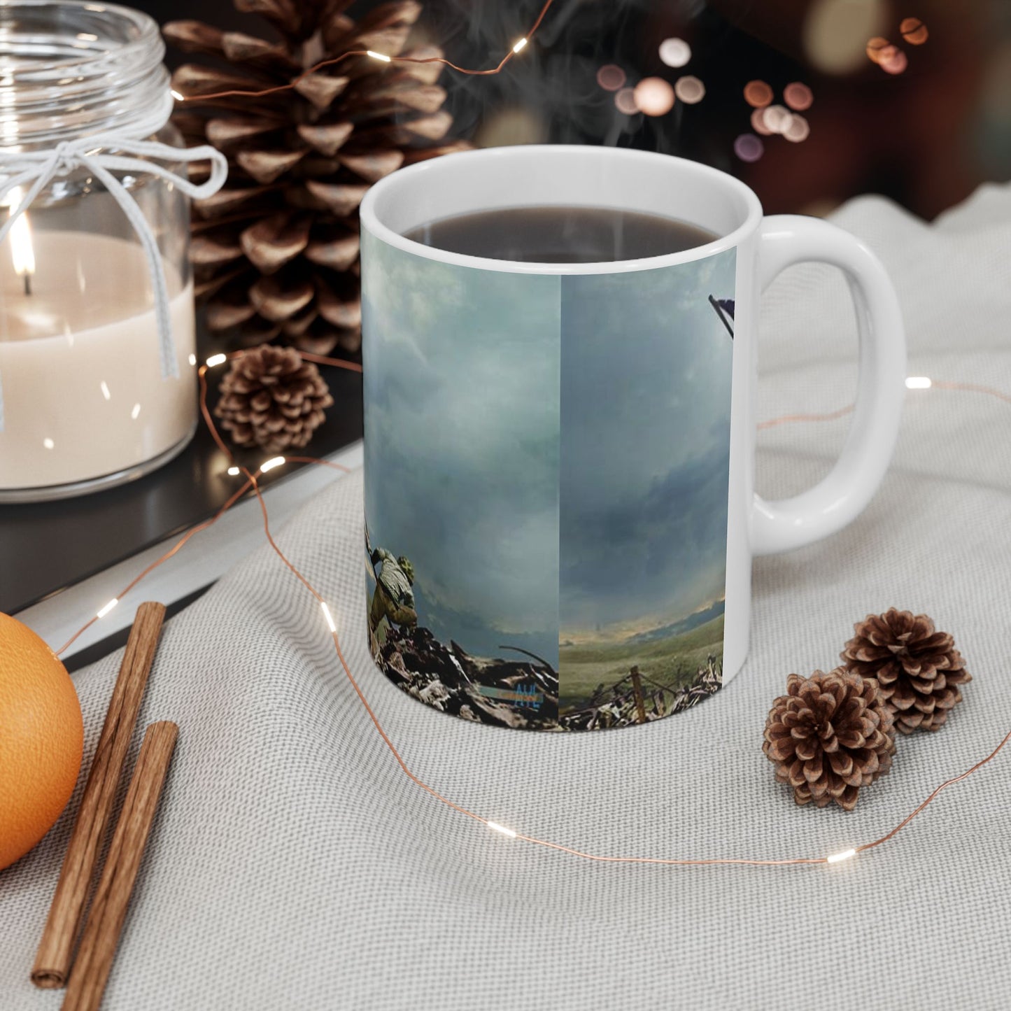 Princess Grace Patriotic Ceramic Mug, Perfect Gift for Veterans, Army Enthusiasts, Memorial Day, Independence Day, Tea and Coffee Lover
