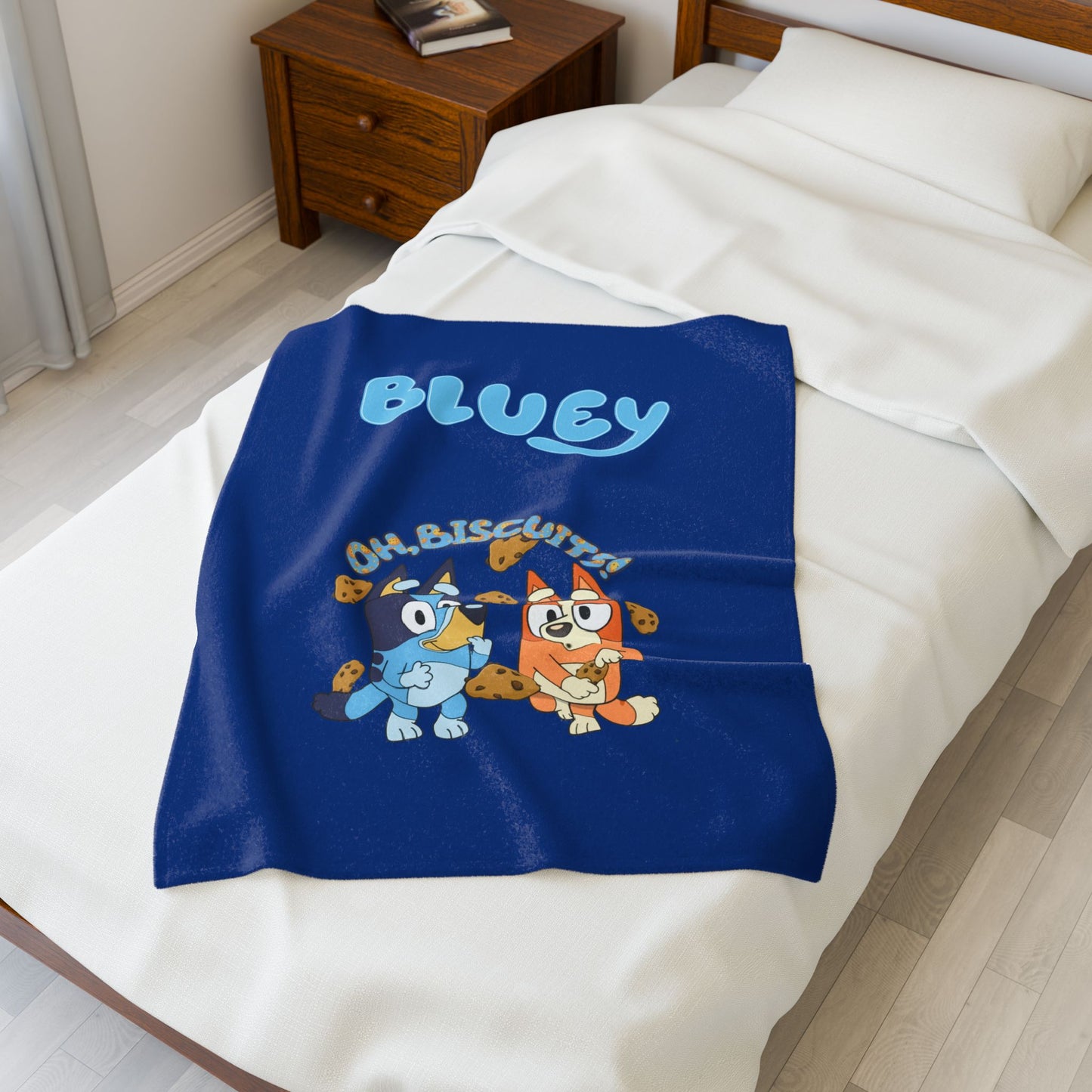 Princess Grace Bluey Plush Blanket Cozy & Fun for Kids Perfect for Movie Nights
