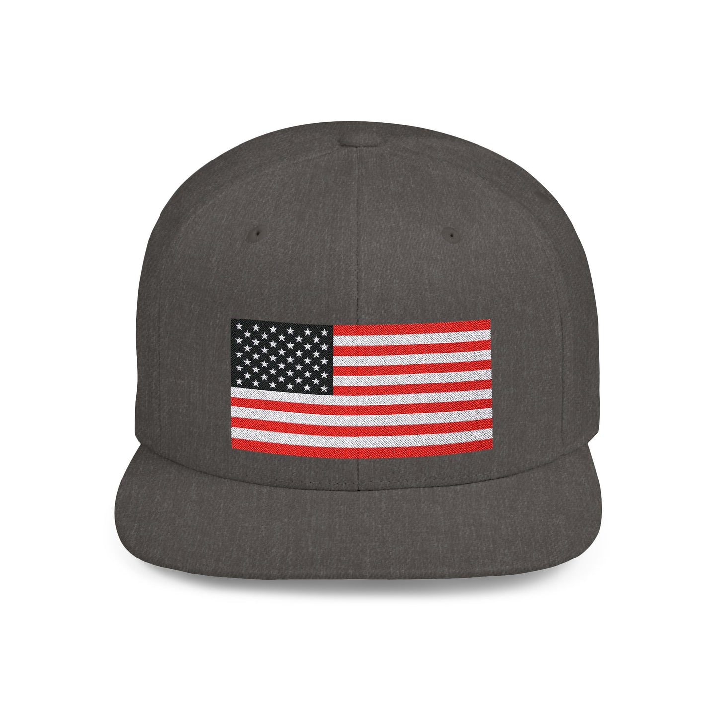 Princess Grace Patriotic Flat Bill Snapback Hat American Flag Design