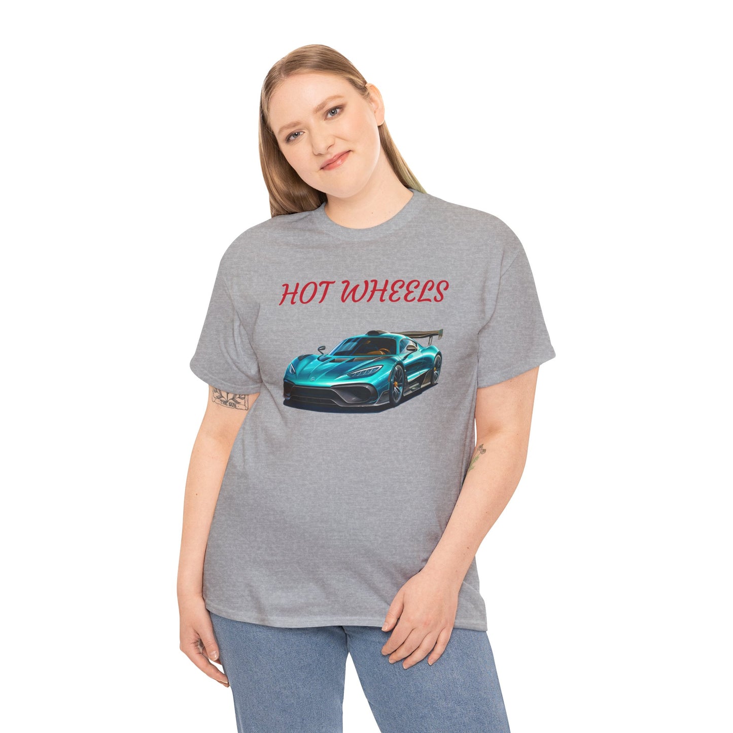 Princess Grace Hot Wheels Unisex Heavy Cotton Tee Cool Car Graphic T-Shirt for Automotive Enthusiasts