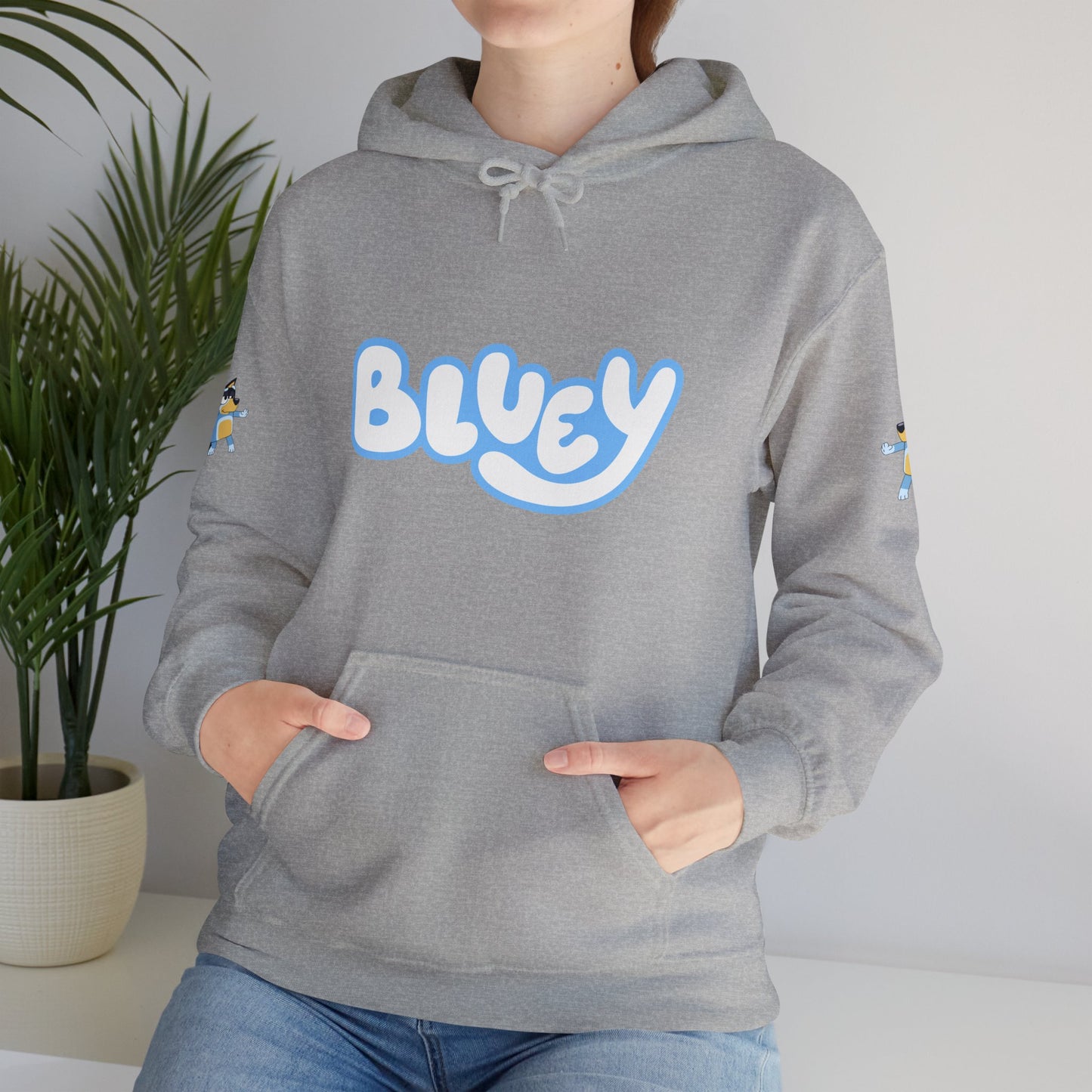 Princess Grace Bluey Unisex Heavy Blend Hoodie Cozy Cartoon Sweatshirt for Kids & Adults