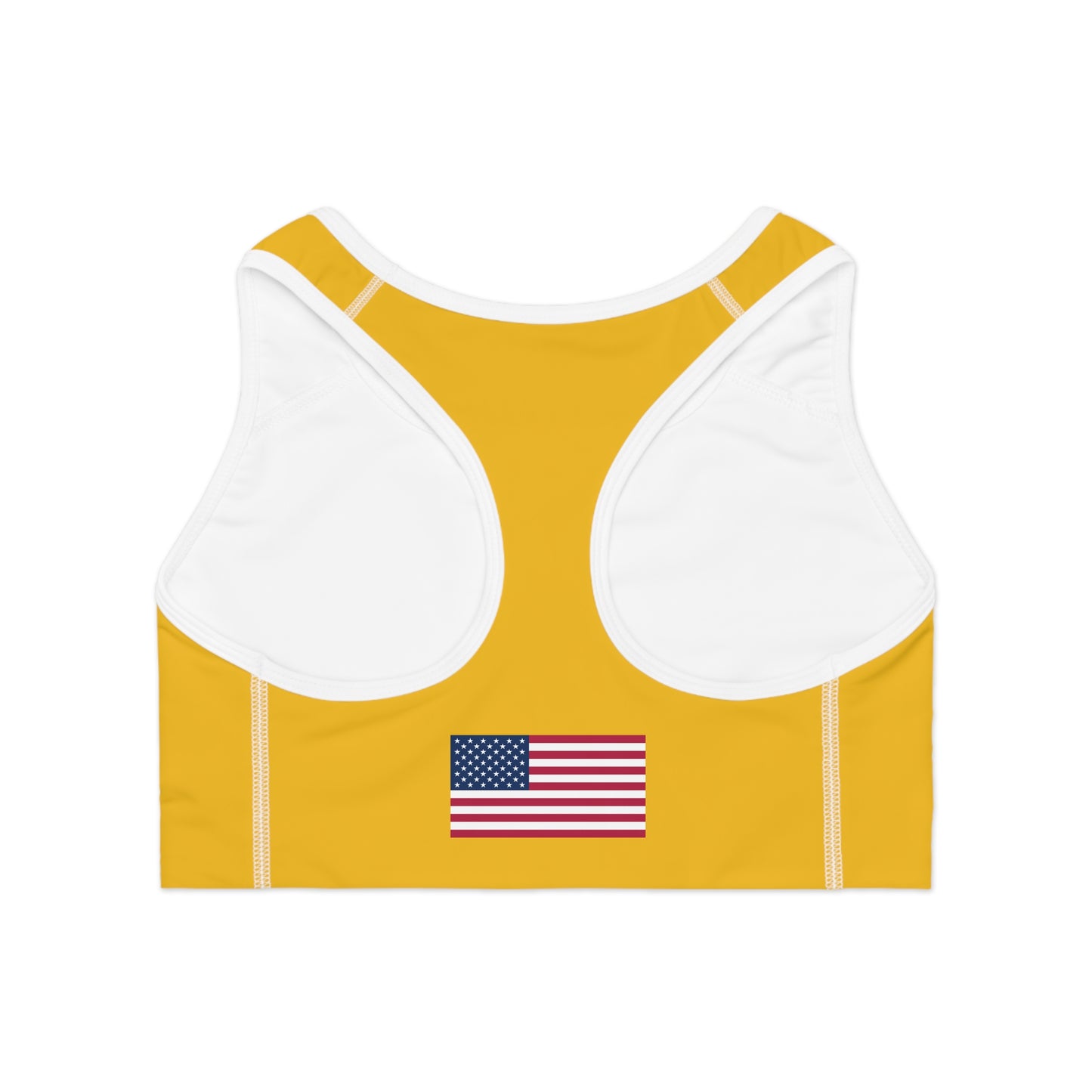 Princess Grace American Flag Sports Bra Perfect for Gym & Patriotism