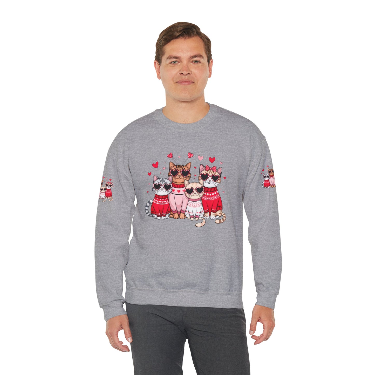 Princess Grace Cute Cat Lovers Crewneck Sweatshirt Cozy Valentine's Gift