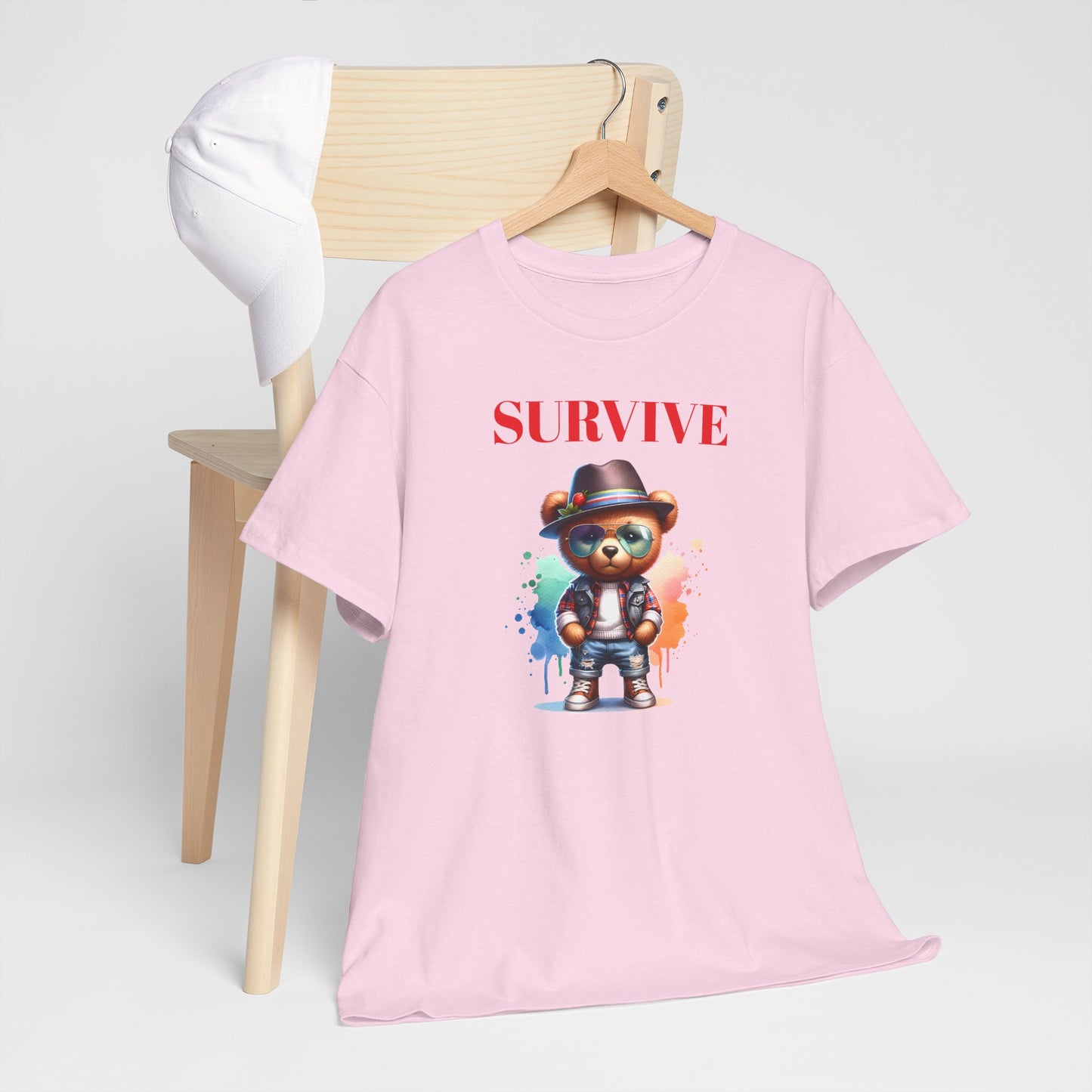 Princess Grace Survive Graphic Unisex Heavy Cotton Tee Fun and Bold Design for Adventurers