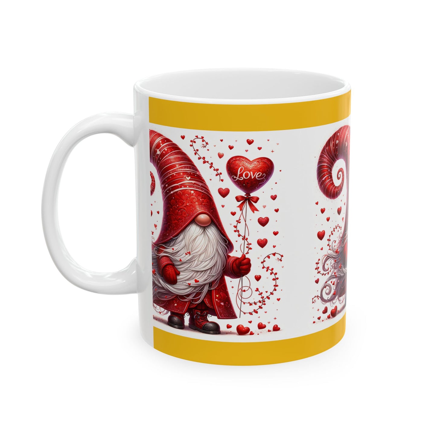 Princess Grace Charming Love Gnome Ceramic Mug Perfect for Valentine's Day & Cozy Moments