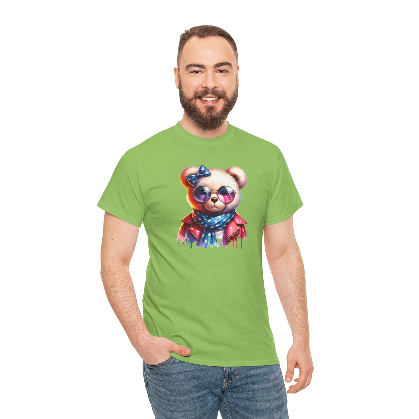 Princess Grace Cool Bear Graphic Unisex Heavy Cotton Tee Stylish & Fun for All