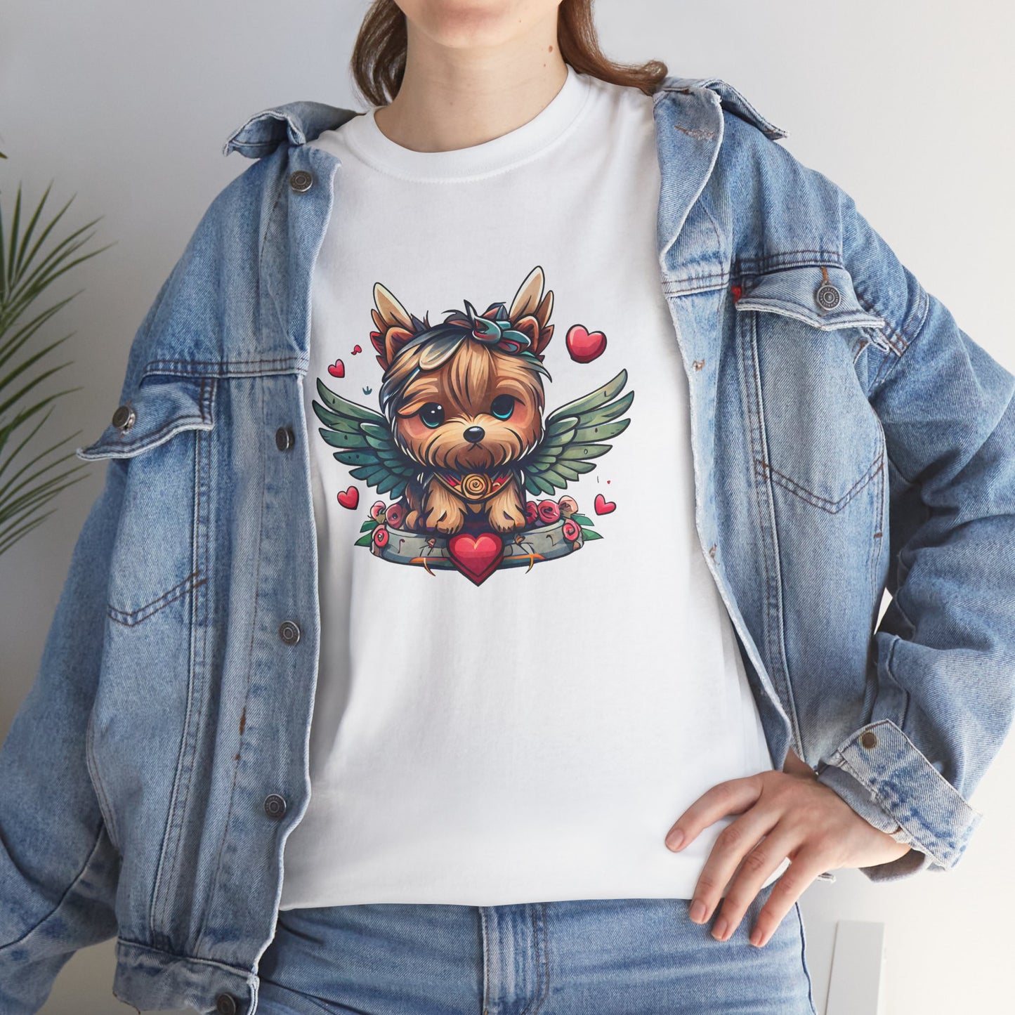 Princess Grace Loveable Yorkie Graphic Tee Cute Dog Design T-Shirt for Pet Lovers