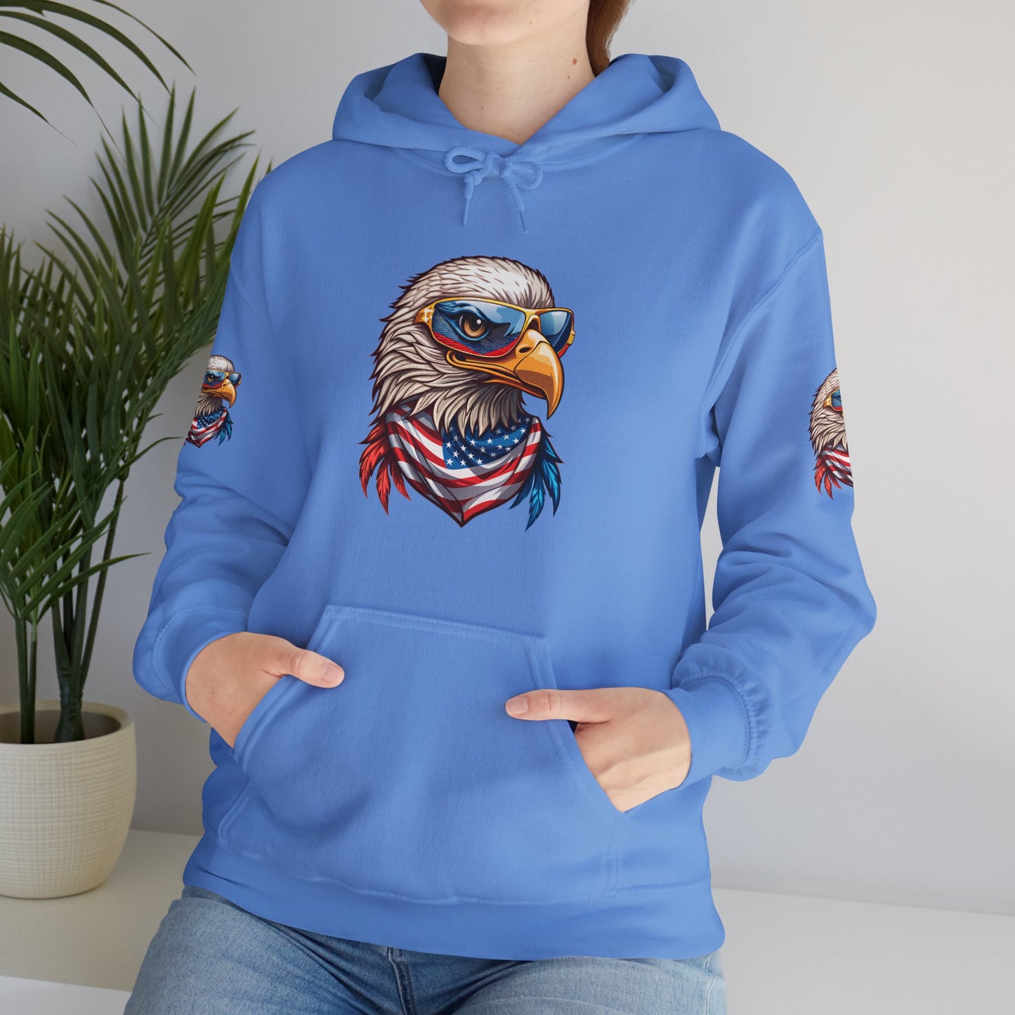 Princess Grace Patriotic American Eagle Hoodie Unisex Heavy Blend Sweatshirt