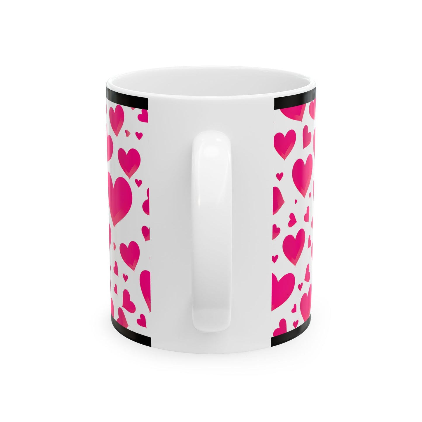 Princess Grace Heart Pattern Ceramic Mug Perfect Gift for Valentine's Day and Loved Ones