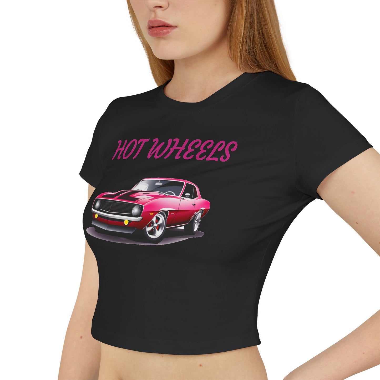 Princess Grace Women's Hot Wheels Graphic Baby Tee Vintage Car Fashion