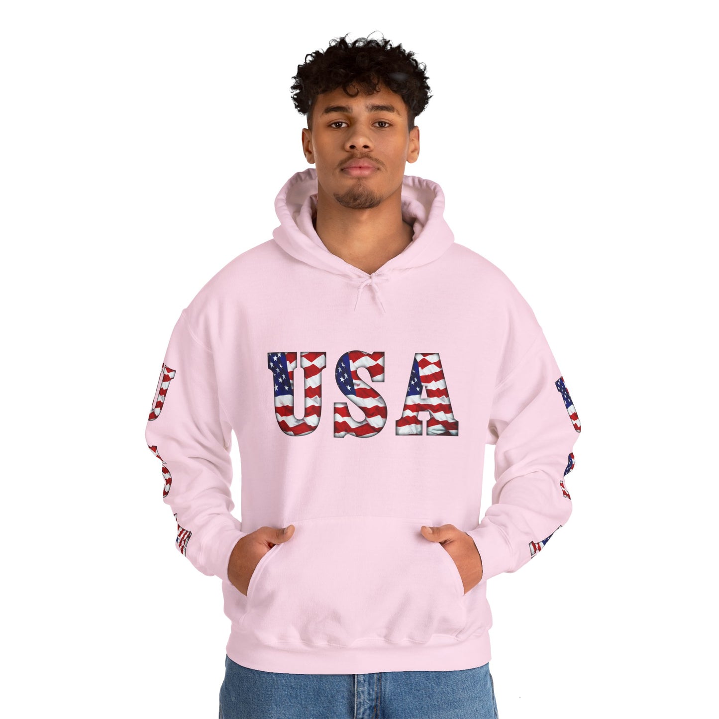 Princess Grace Patriotic USA Unisex Hooded Sweatshirt Heavy Blend for Comfort