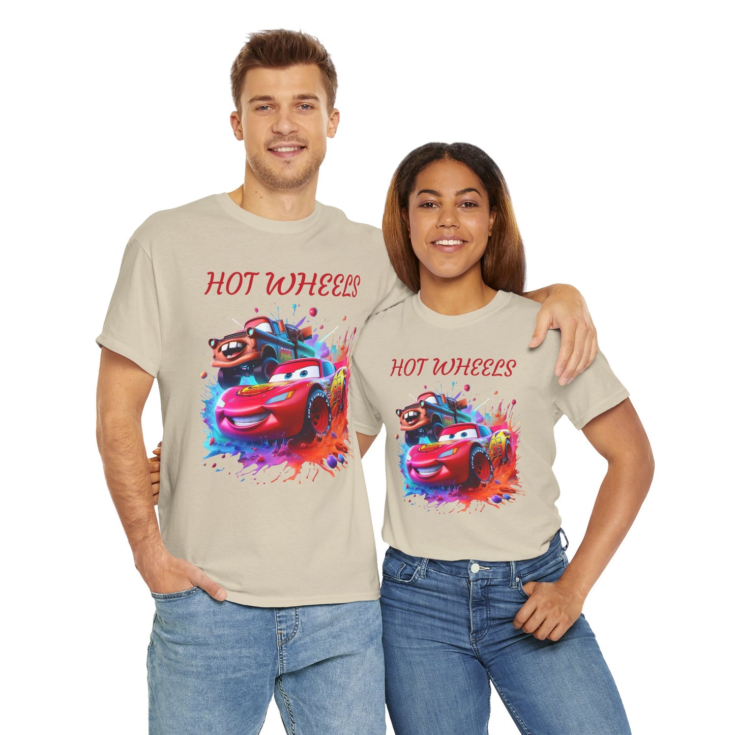 Princess Grace Cool Cars Unisex Heavy Cotton Tee Hot Wheels Graphic Tee for Kids and Adults
