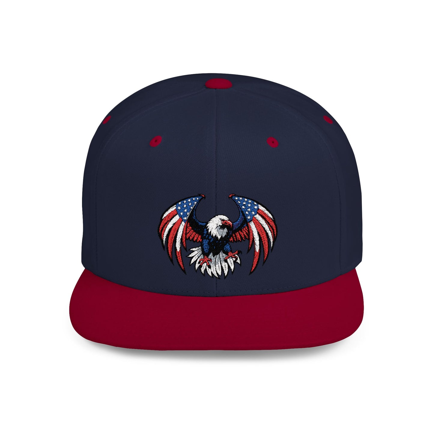 Princess Grace Patriotic Eagle Flat Bill Snapback Hat