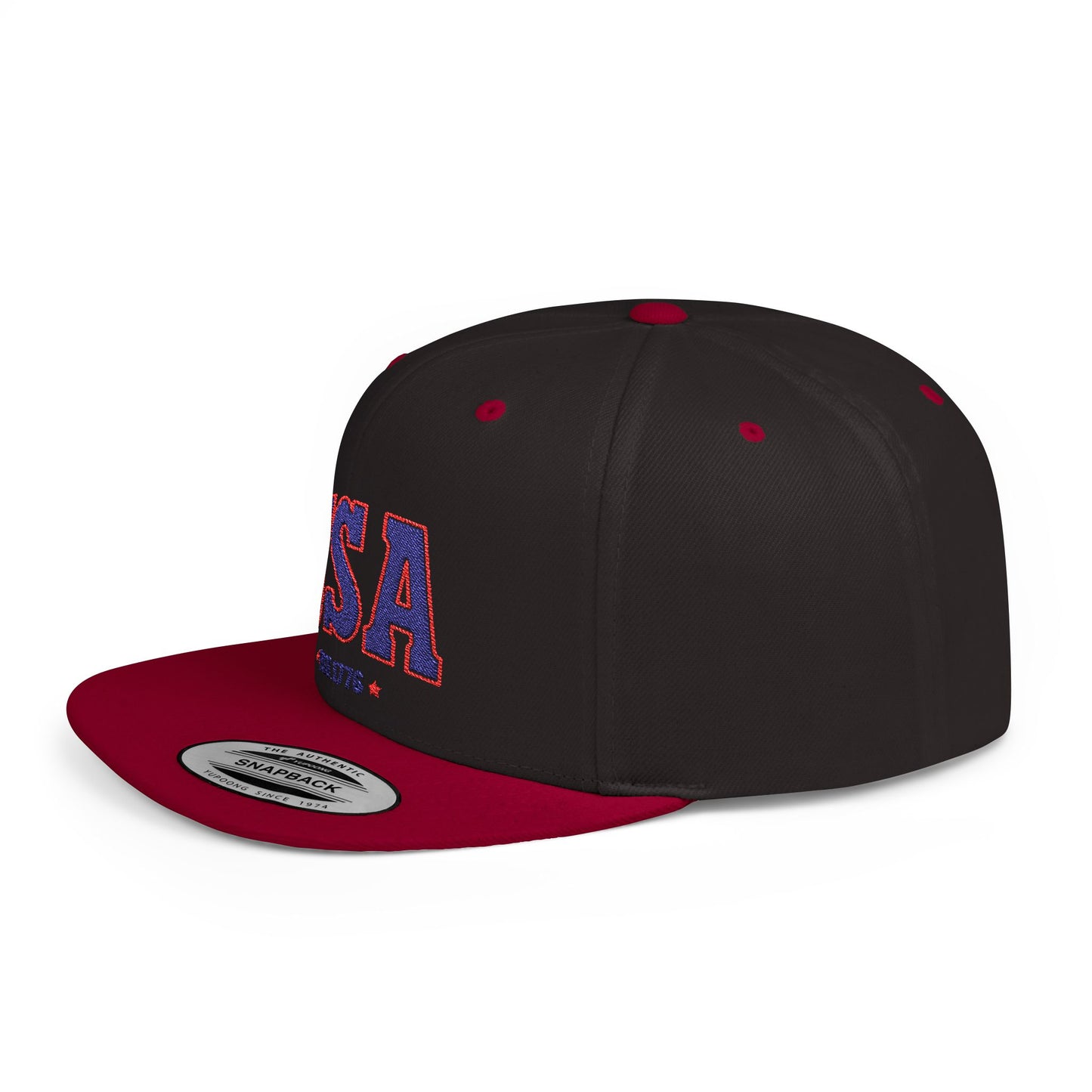 Princess Grace USA Flat Bill Snapback Hat Patriotic Style, Perfect for Holidays & Outdoor Events
