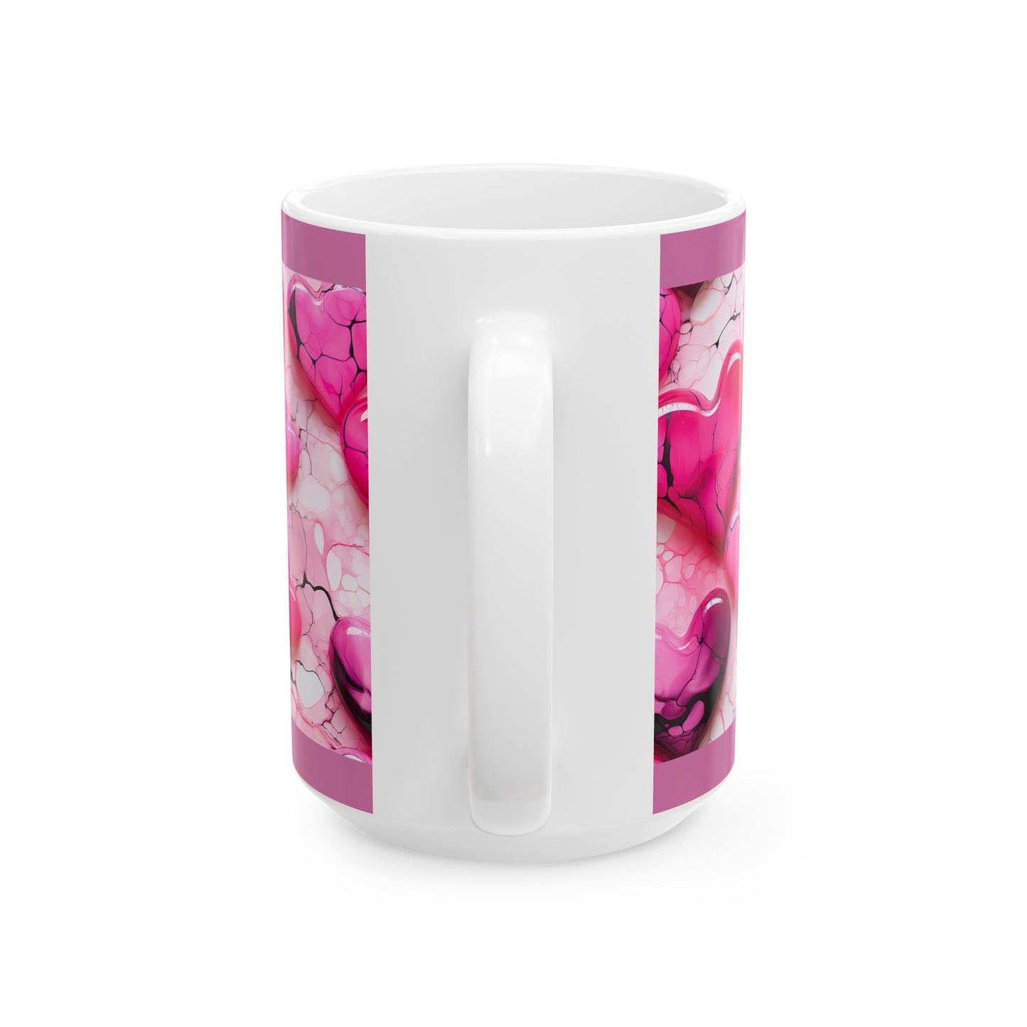 Princess Grace Pink Heart Ceramic Mug 11oz & 15oz Perfect Gift for Valentine's Day & Love Celebrations