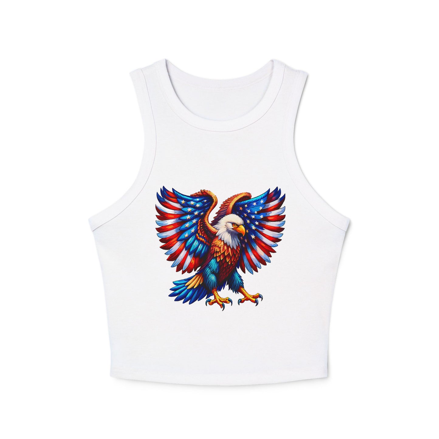 Princess Grace Patriotic Eagle Racer Tank Top for Women