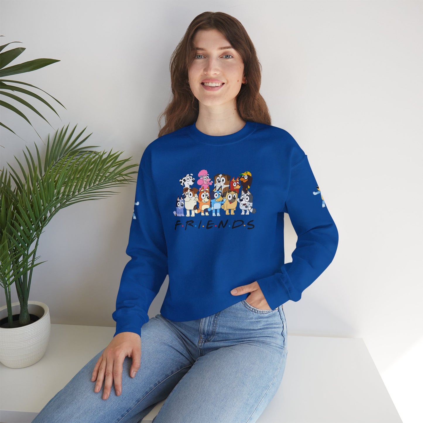 Princess Grace Bluey Friends Inspired Unisex Heavy Blend Crewneck Sweatshirt Cozy Cartoon Vibes