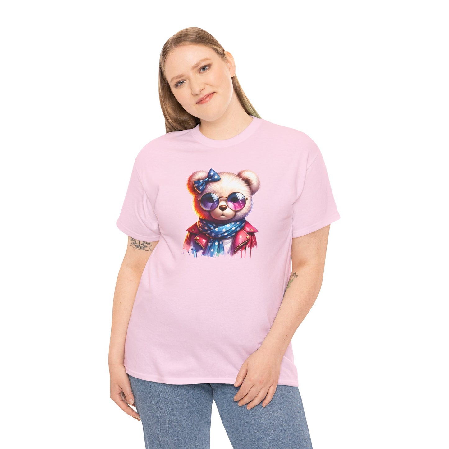 Princess Grace Cool Bear Graphic Unisex Heavy Cotton Tee Stylish & Fun for All
