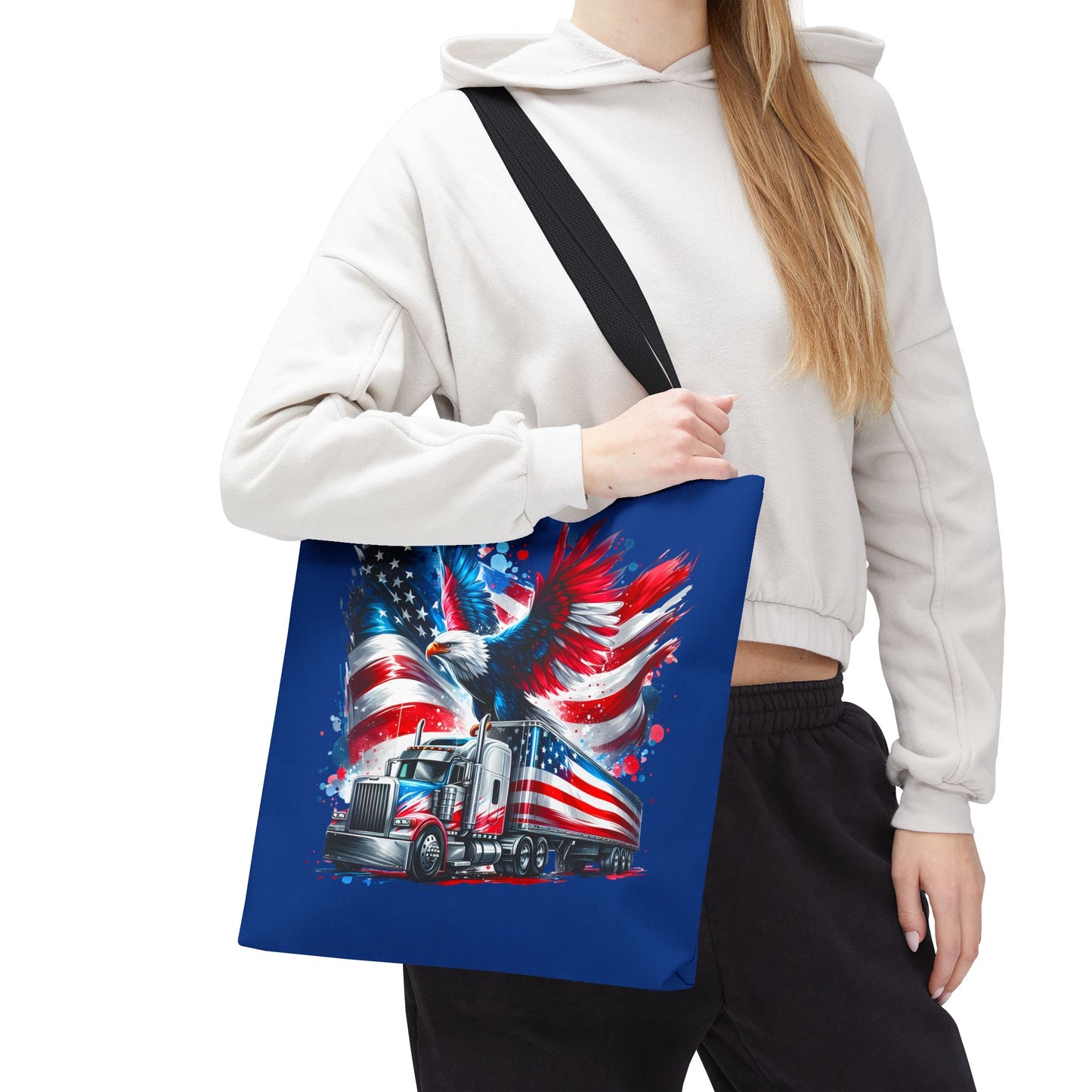 Princess Grace Patriotic Eagle Truck Tote Bag American Flag Design