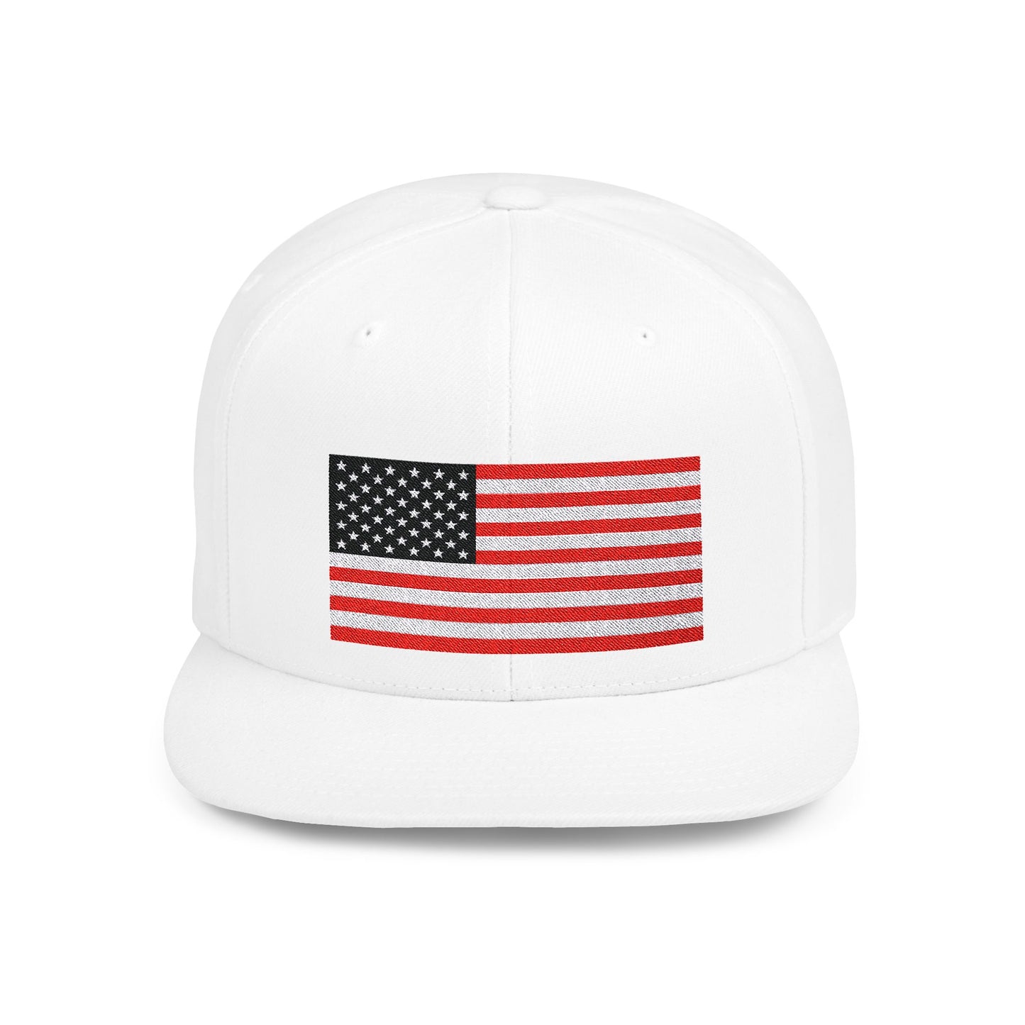 Princess Grace Patriotic Flat Bill Snapback Hat American Flag Design