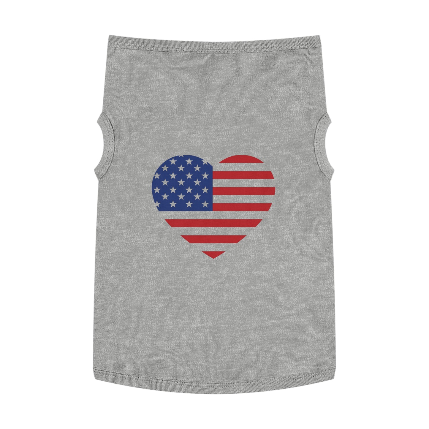 Princess Grace USA Flag Heart Pet Tank Top Patriotic Dog Apparel for Independence Day