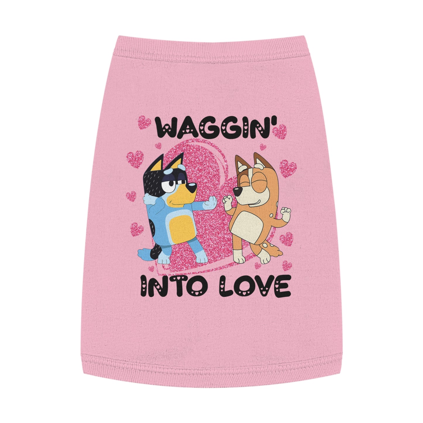 Princess Grace 'Waggin' Into Love Pet Tank Top Cute Dog Themed Apparel for Valentine’s Day