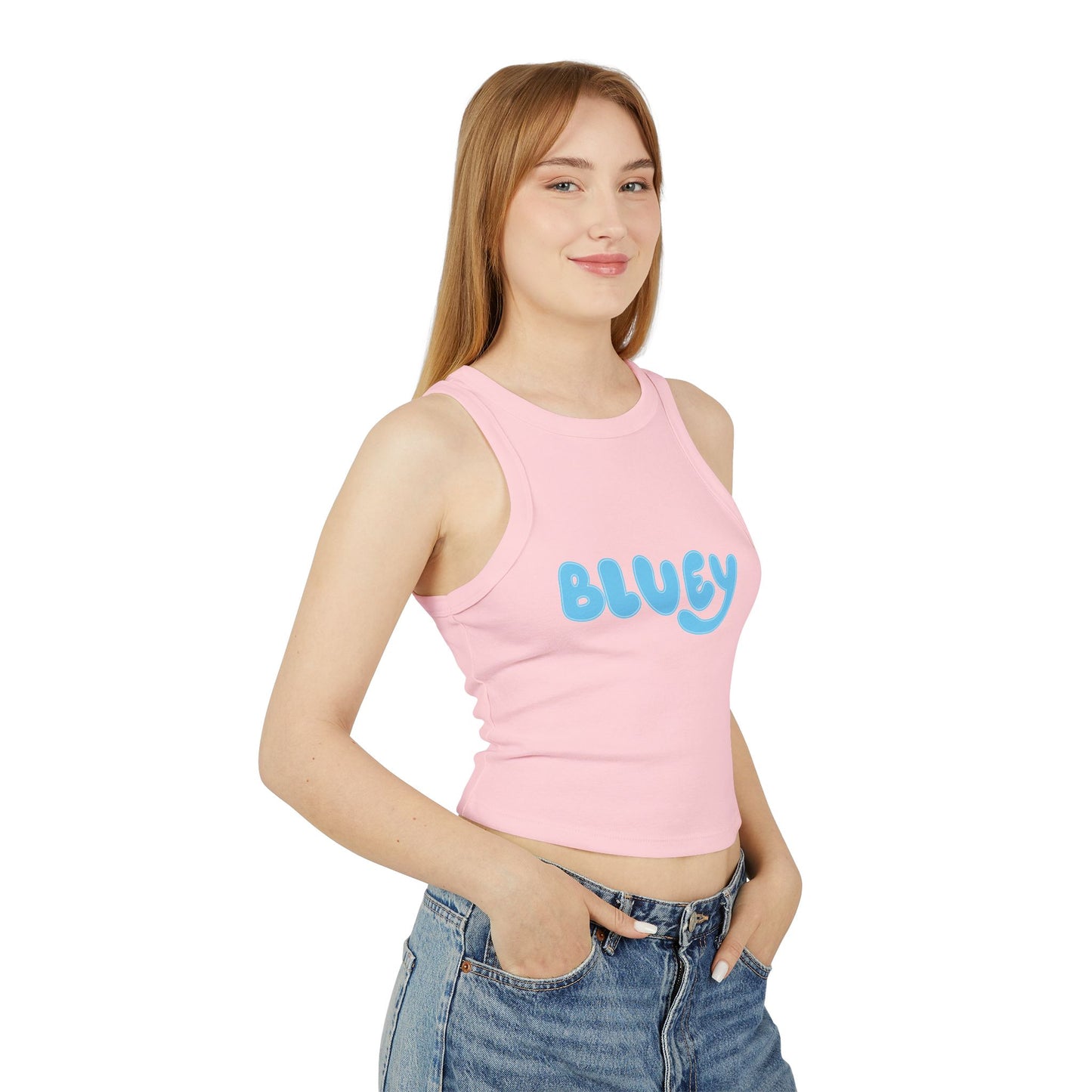 Princess Grace Cute Bluey Women's Micro Rib Racer Tank Top Summer Playwear