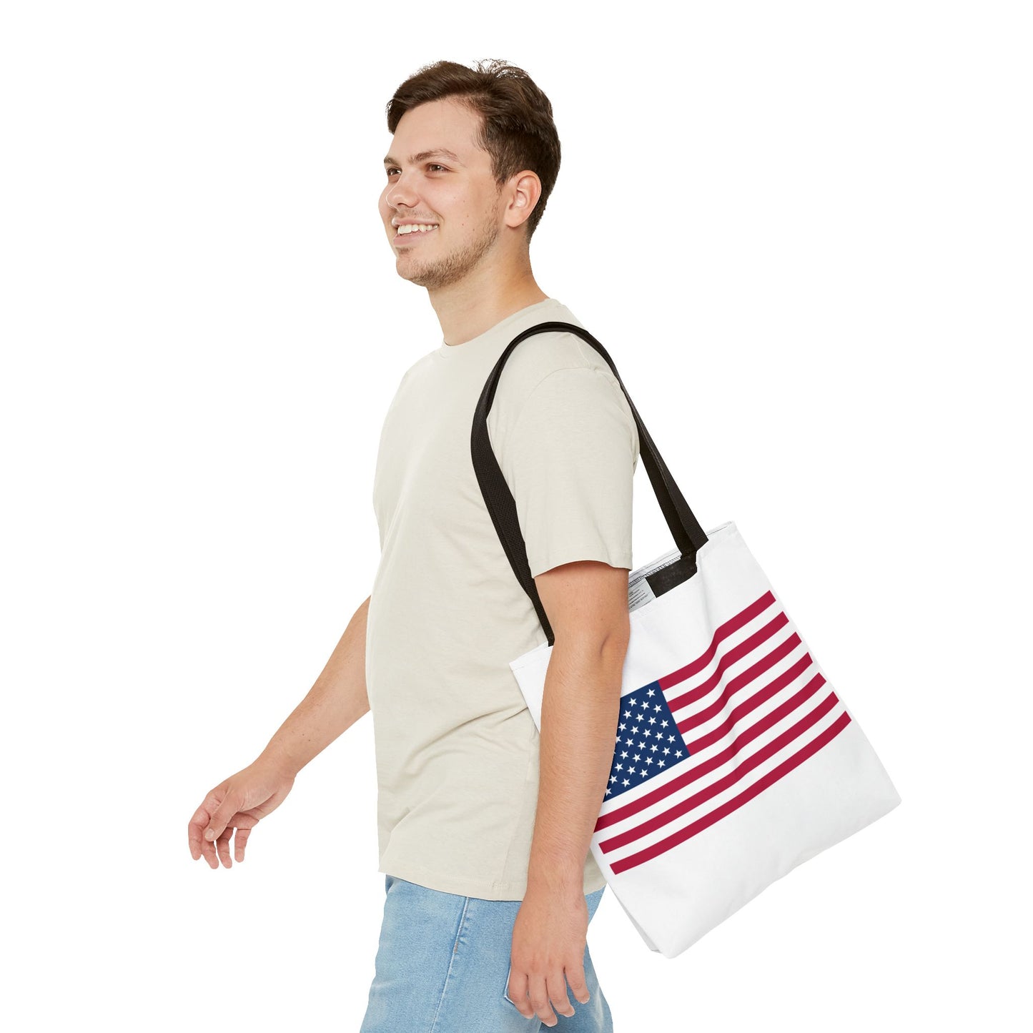 Princess Grace Patriotic Tote Bag American Flag Design Perfect for Holidays and Everyday Use