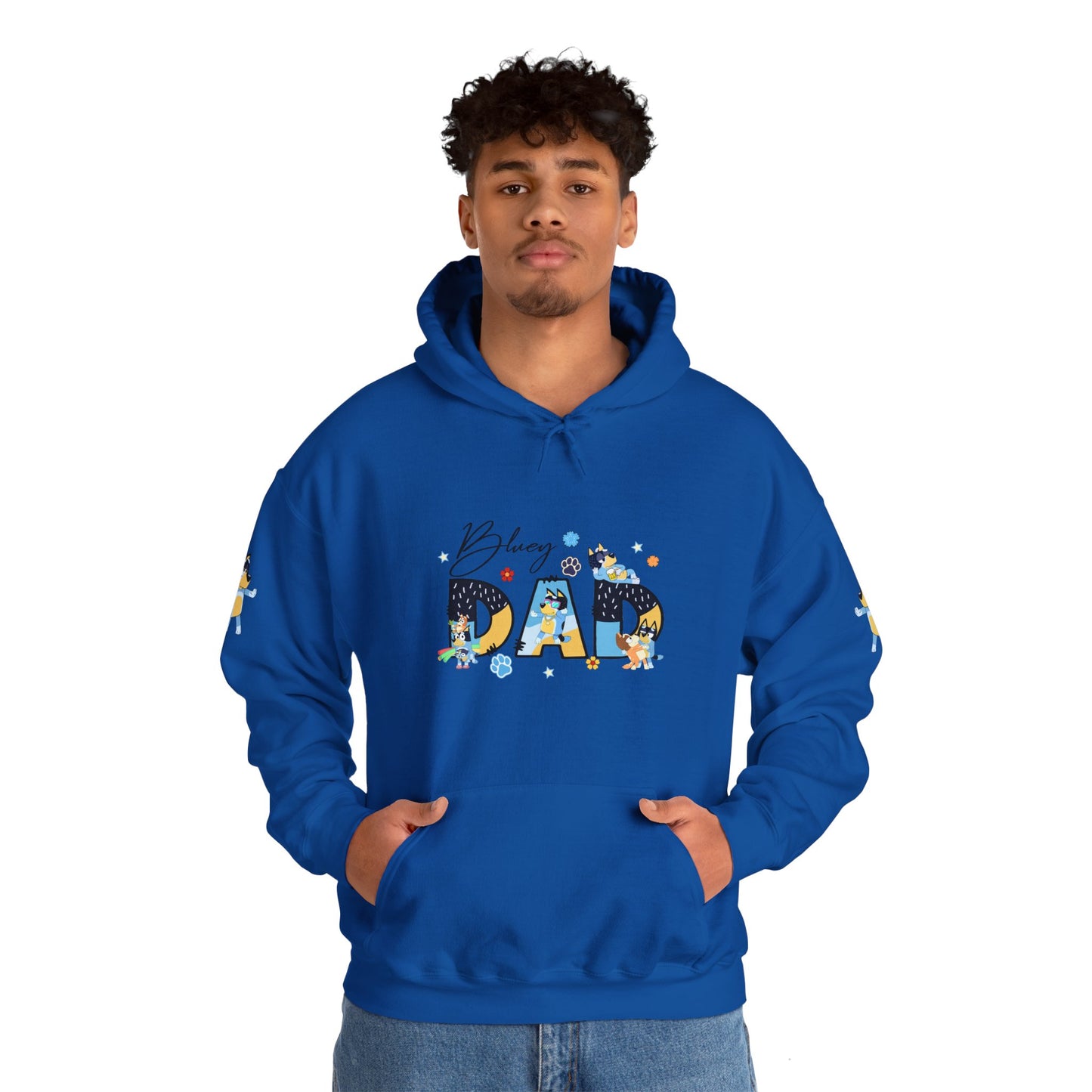 Princess Grace Bluey Funny "Baby's Dad" Unisex Hooded Sweatshirt ,Perfect Gift for New Dads