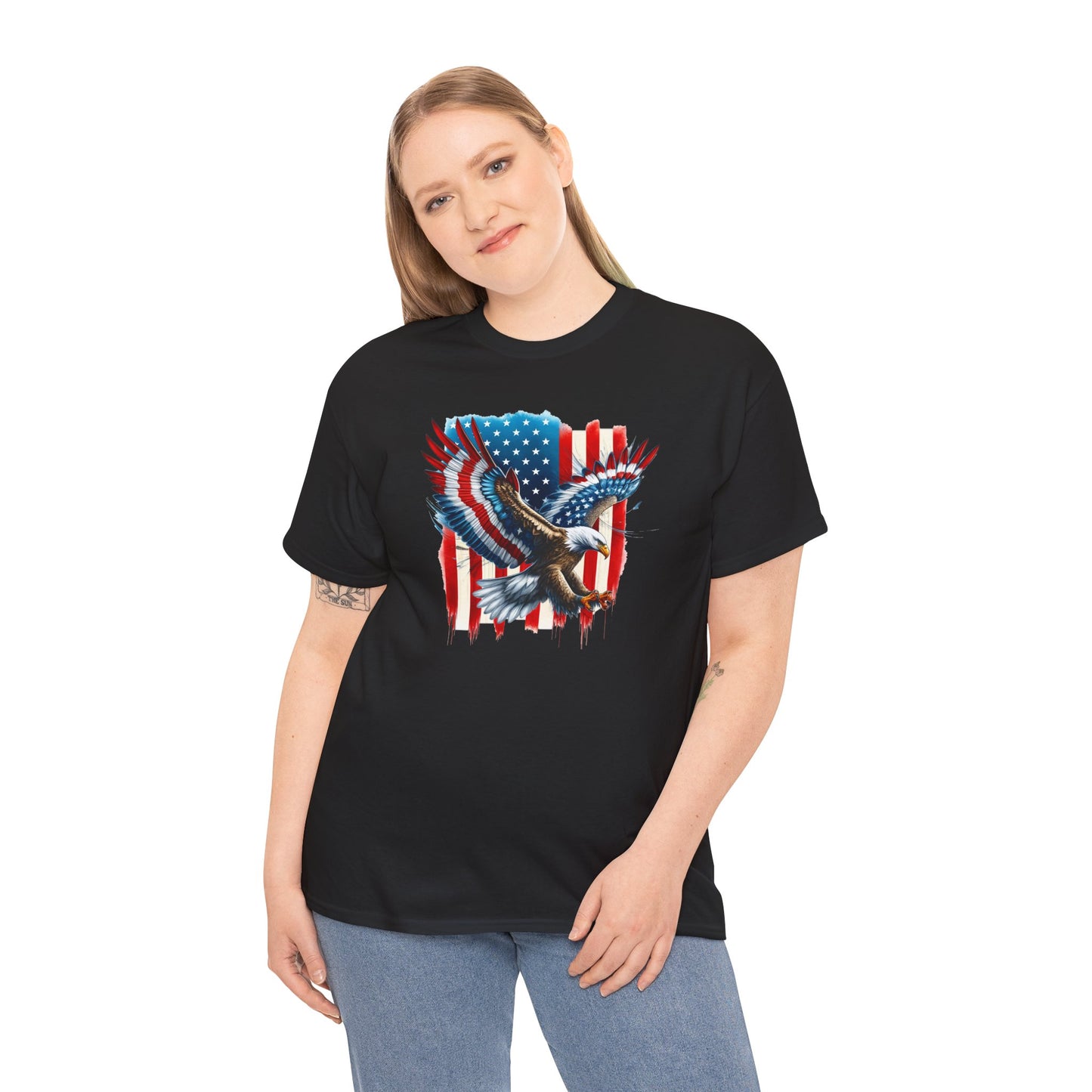 Princess Grace Patriotic Eagle Unisex Heavy Cotton Tee