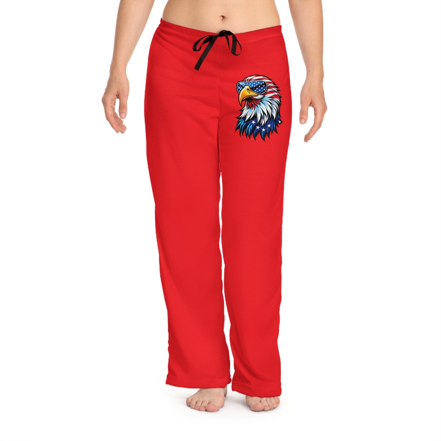 Princess Grace Patriotic Eagle Pajama Pants Red Comfy Sleepwear