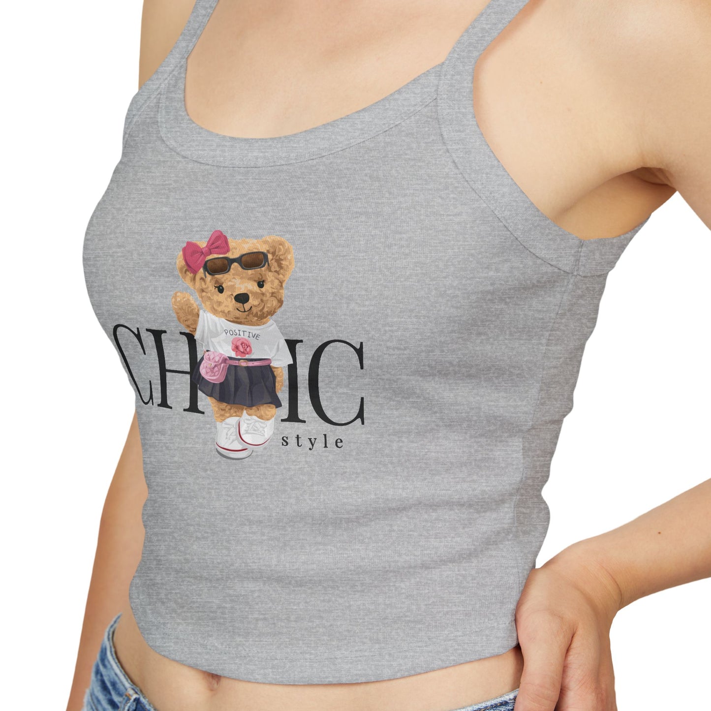 Princess Grace Chic and Cute Women's Spaghetti Strap Tank Top Perfect for Summer Vibes