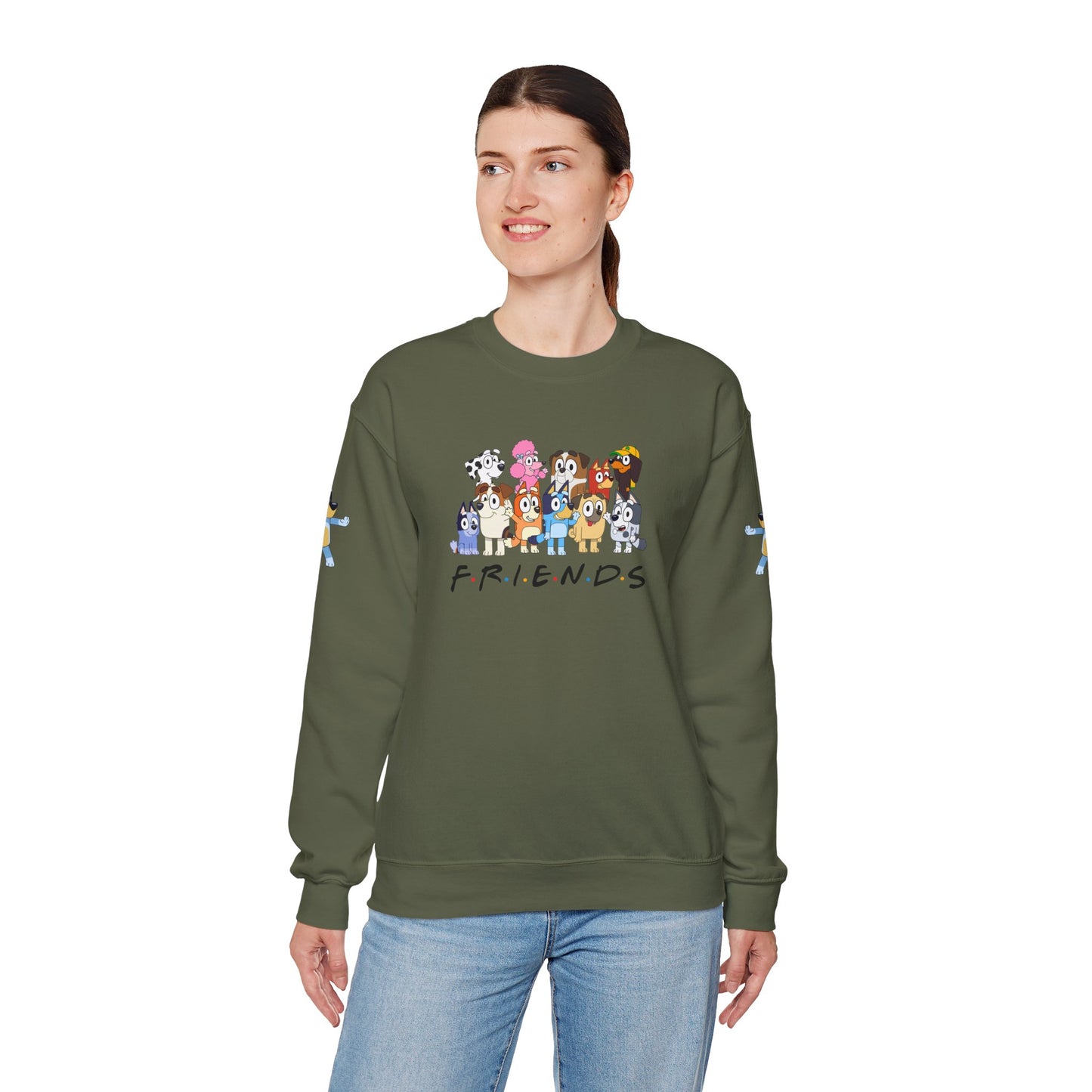 Princess Grace Bluey Friends Inspired Unisex Heavy Blend Crewneck Sweatshirt Cozy Cartoon Vibes