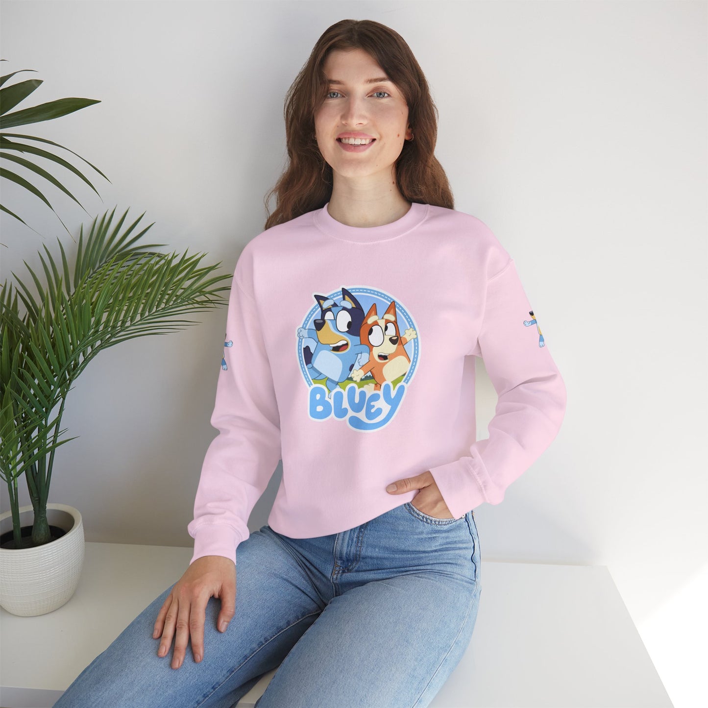 Princess Grace Bluey Friends Unisex Crewneck Sweatshirt Cozy Cartoon Apparel for Kids & Adults
