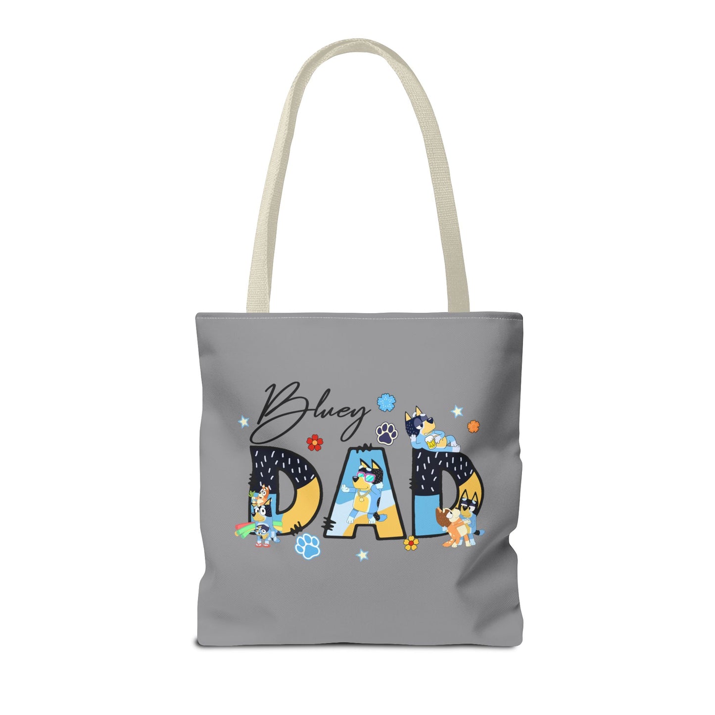 Princess Grace Bluey Dad Tote Bag Fun & Functional Gift for Dog Lovers