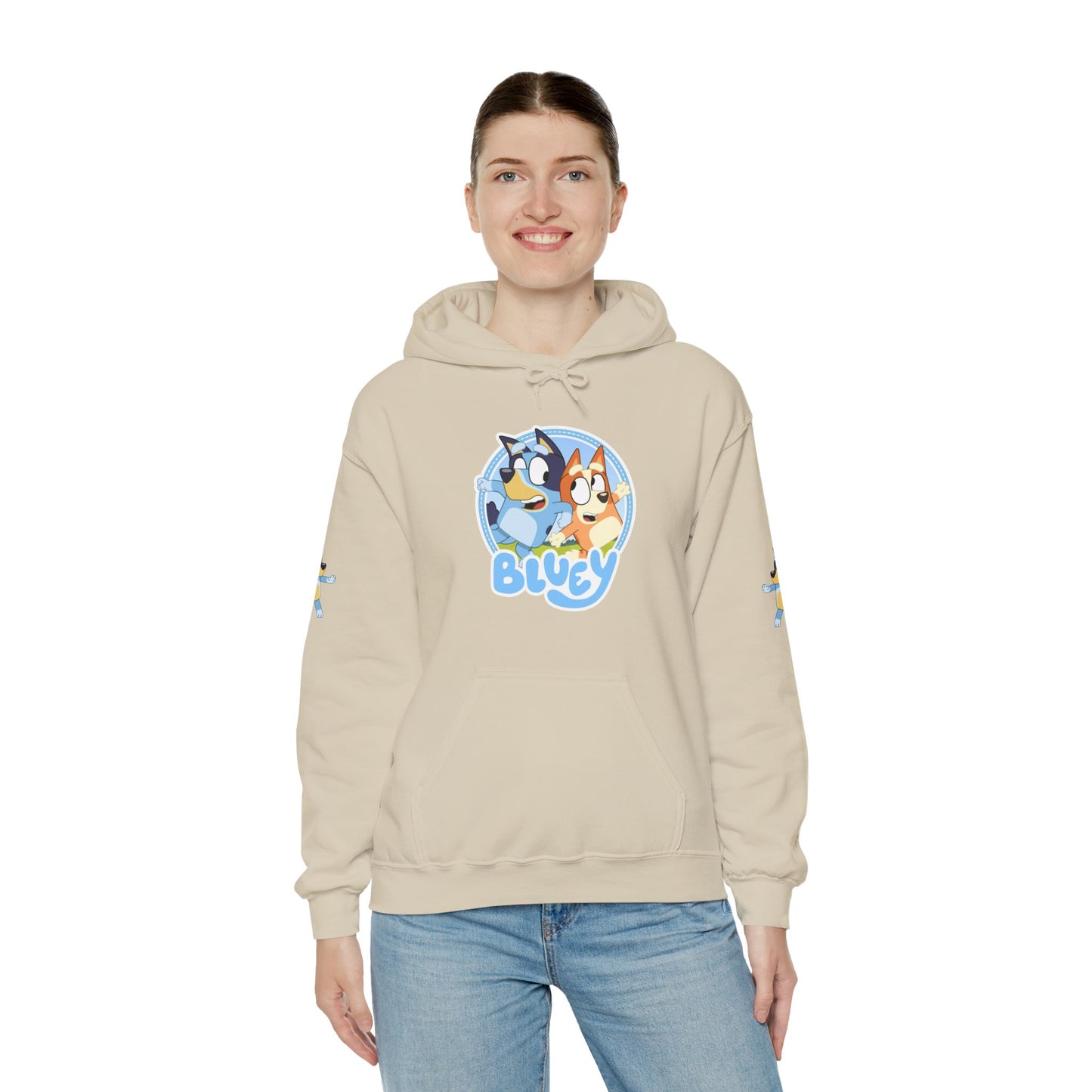 Princess Grace Bluey Unisex Heavy Blend Hoodie Cozy Cartoon Sweatshirt for Kids & Adults