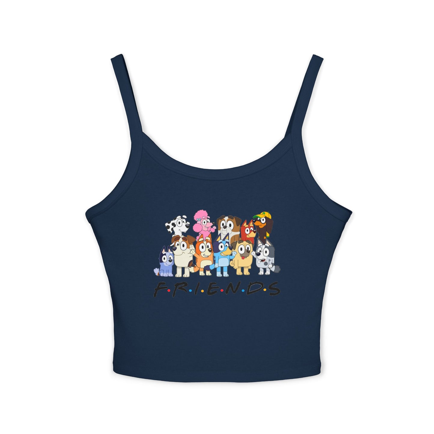 Princess Grace Bluey Cute Cartoon Animal Friends Spaghetti Strap Tank Top