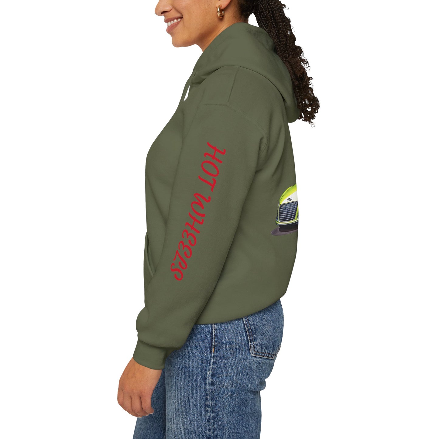 Princess Grace Hot Wheels Unisex Hooded Sweatshirt Cool Car Design for Auto Enthusiasts