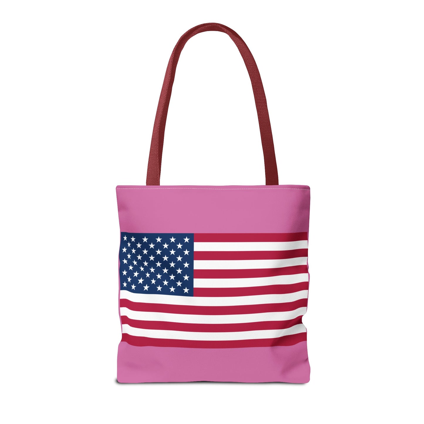 Princess Grace Patriotic Pink Tote Bag with American Flag Design
