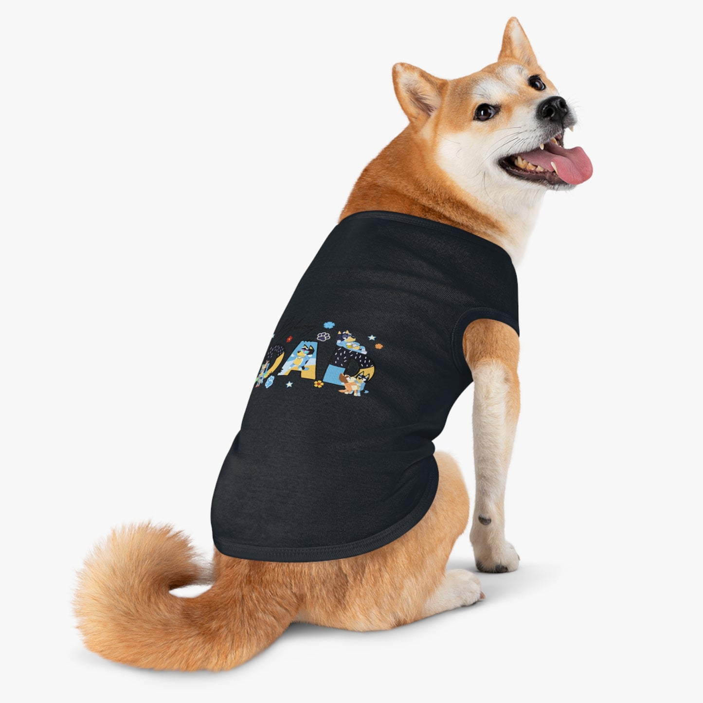 Princess Grace Adorable Bluey Dad Pet Tank Top Fun and Stylish Dog Apparel