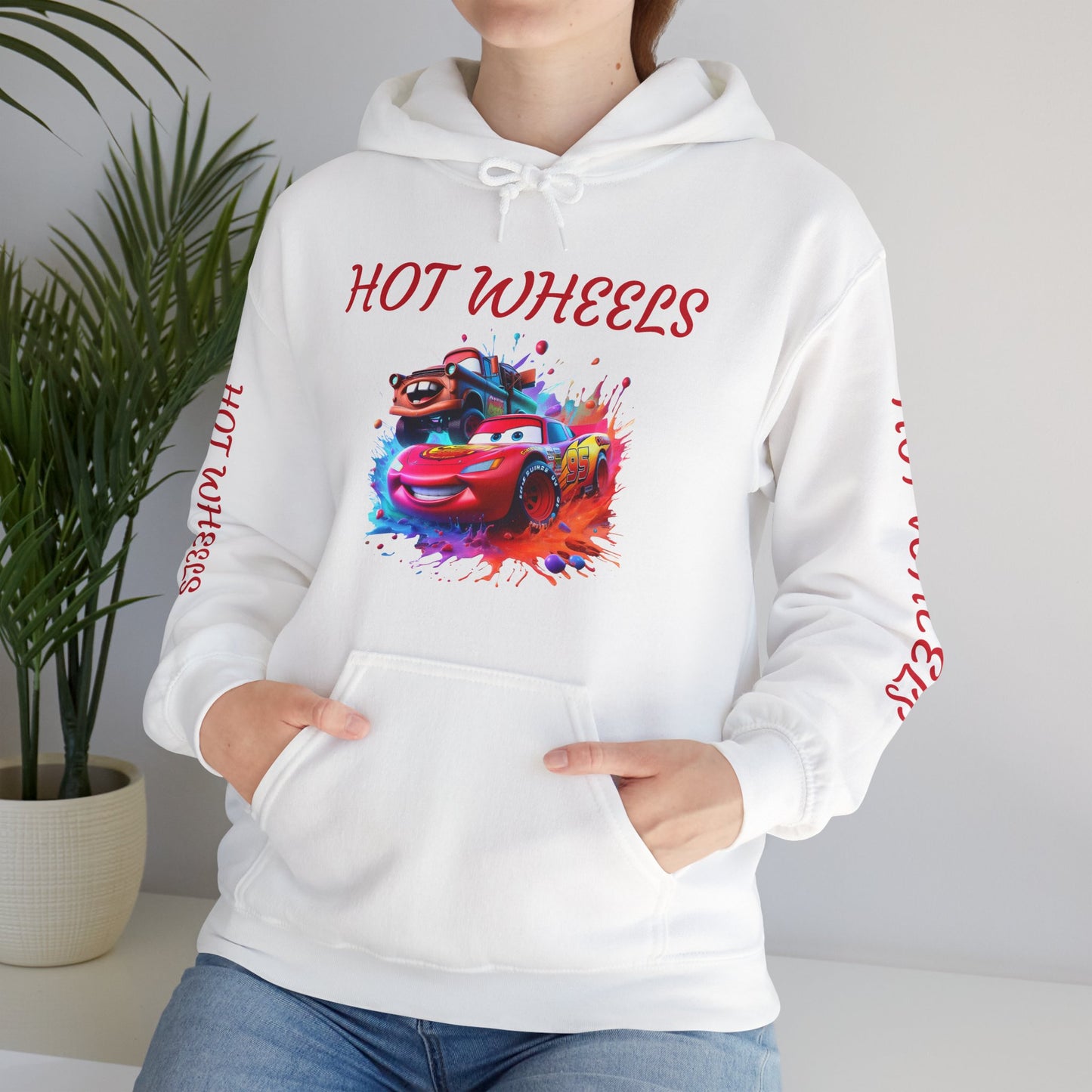 Princess Grace Hot Wheels Unisex Hoodie Retro Racing Design for Kids and Car Enthusiasts