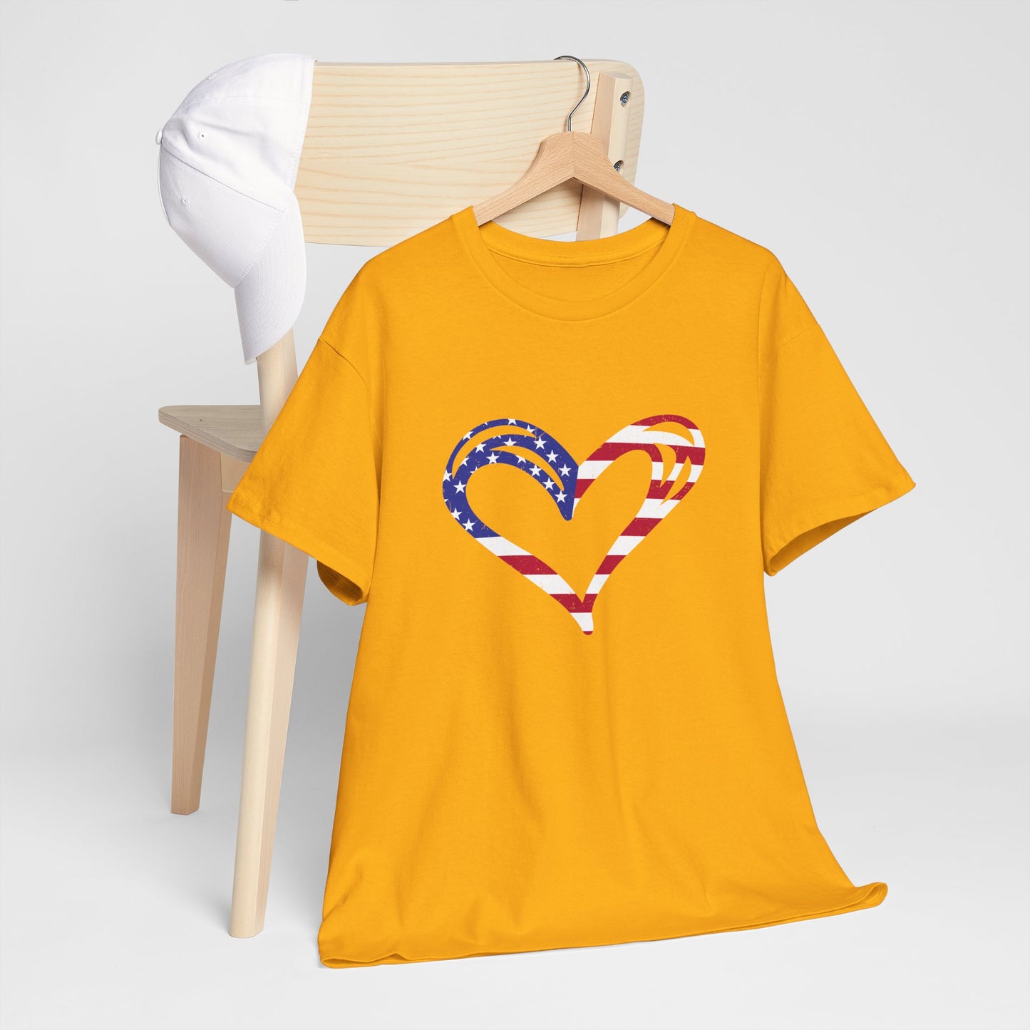 Princess Grace Patriotic Heart Unisex Heavy Cotton Tee